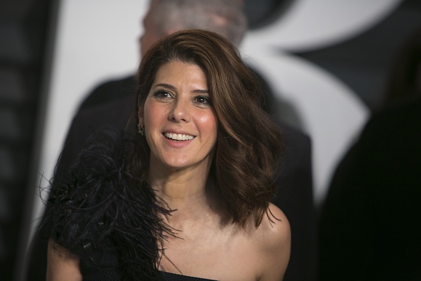 Marisa Tomei arrives at the Vanity Fair Oscar Party in Beverly Hills on Feb. 22, 2015 (Adrian Sanchez-Gonzalez—AFP/Getty Images)