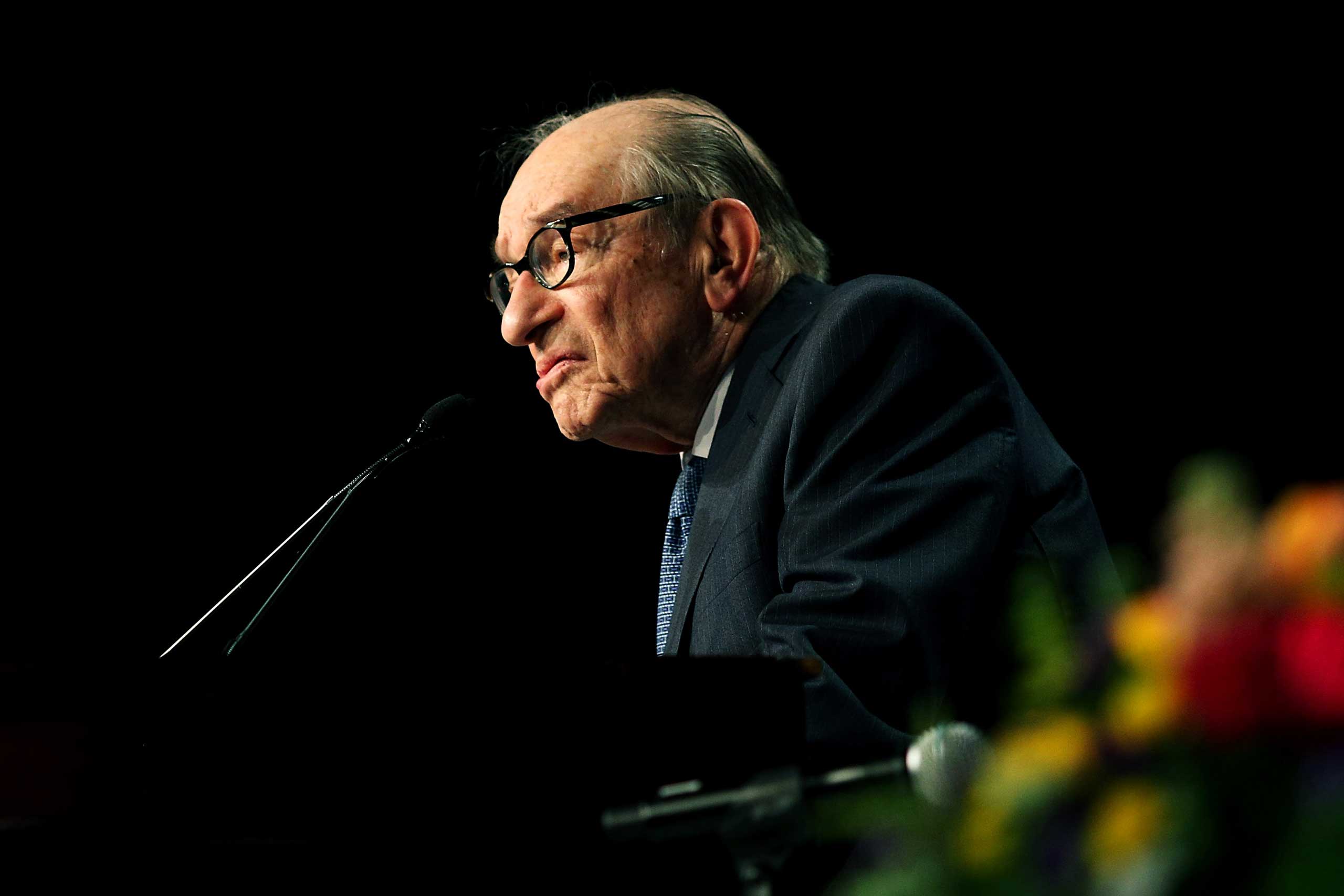 Alan Greenspan Addresses Economic Club Of New York