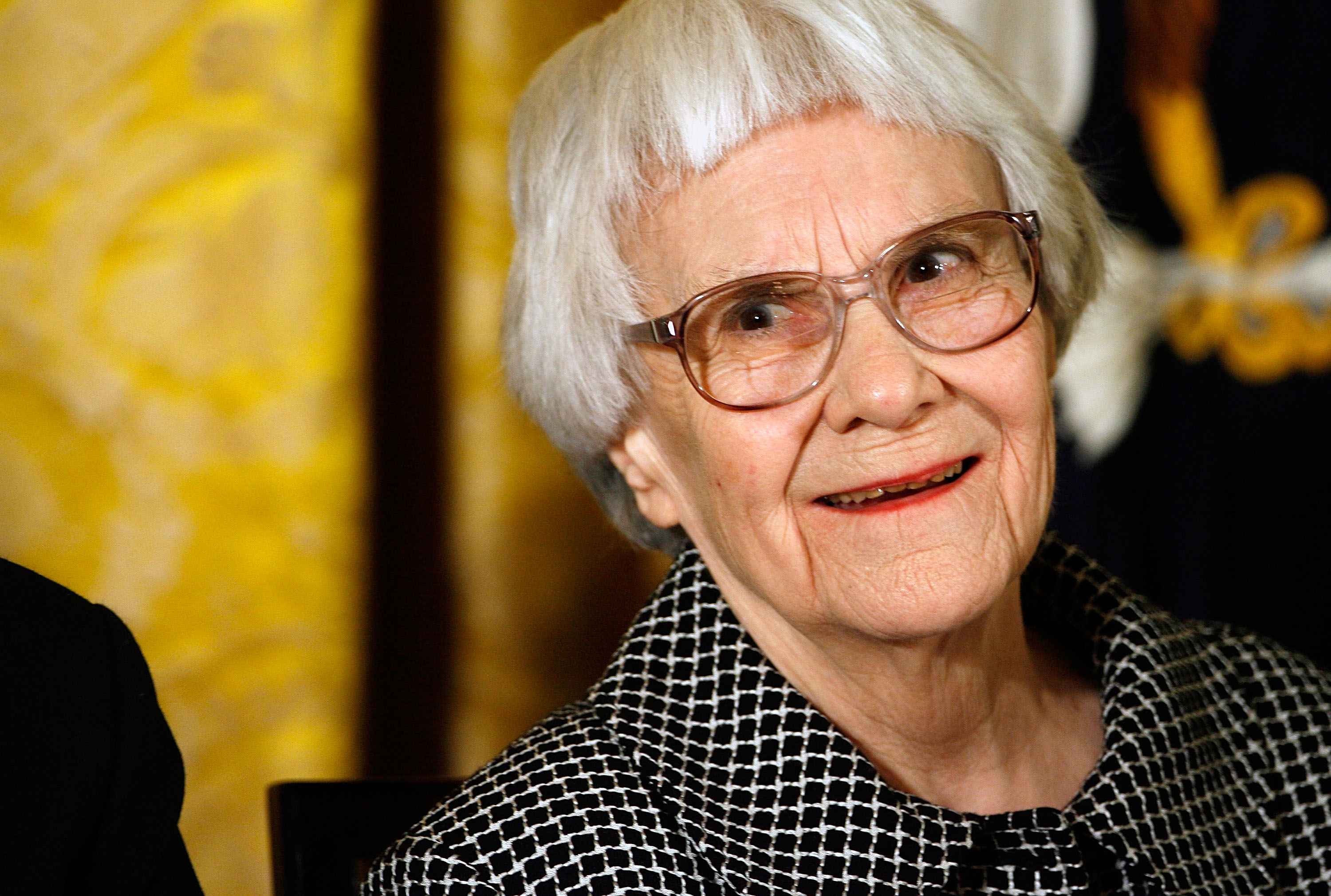 Pulitzer Prize winner and 'To Kill A Mockingbird' author Harper Lee smiles before receiving the 2007 Presidential Medal of Freedom in the East Room of the White House November 5, 2007 in Washington, DC. (Chip Somodevilla—Getty Images)