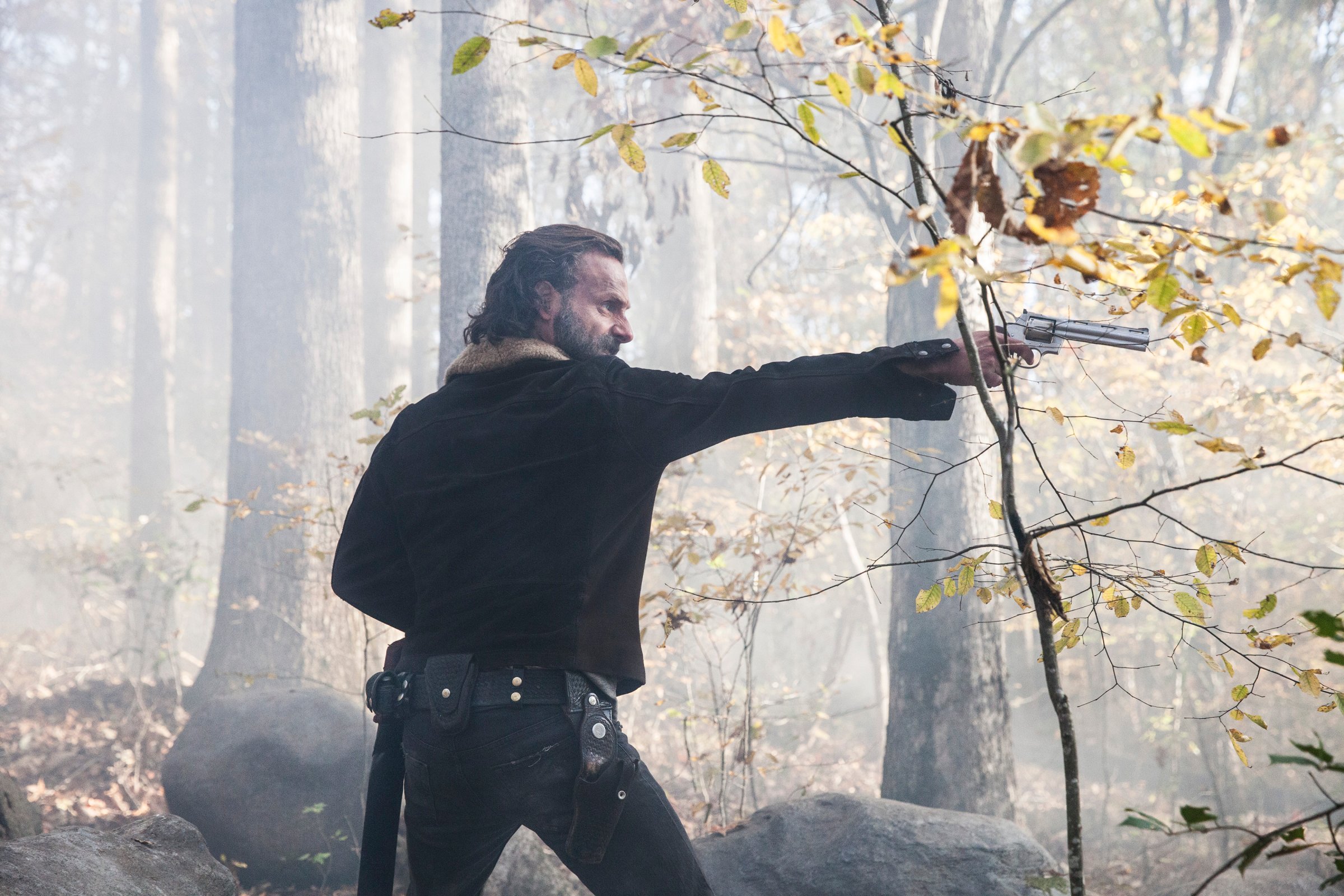 Andrew Lincoln as Rick Grimes - The Walking Dead _ Season 5B, Fog Gallery - Photo Credit: Ben Leuner/AMC