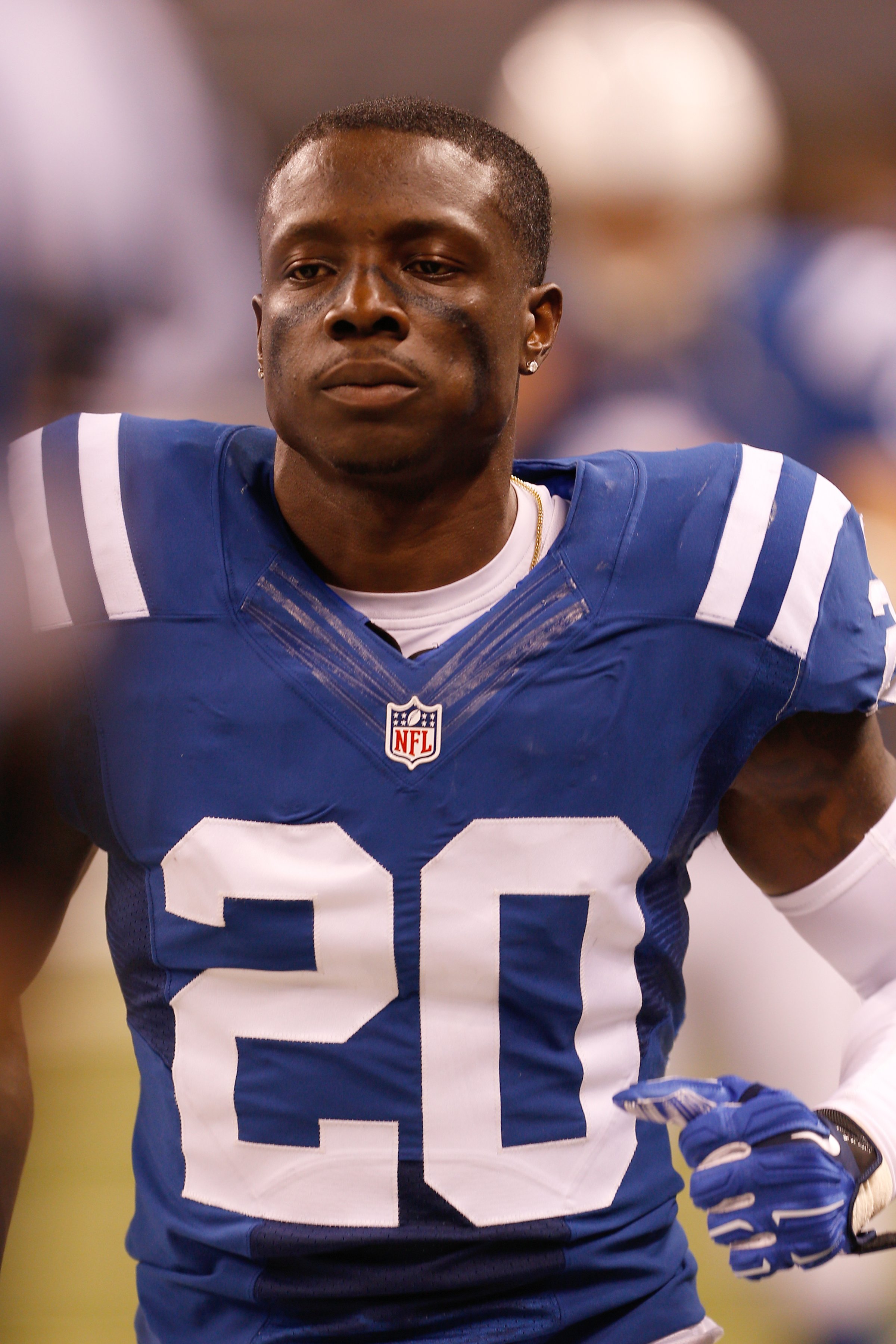 Indianapolis Colts cornerback Darius Butler looks on from the sidelines during the game against the Philadelphia Eagles in Indianapolis on Sept. 15, 2014.
