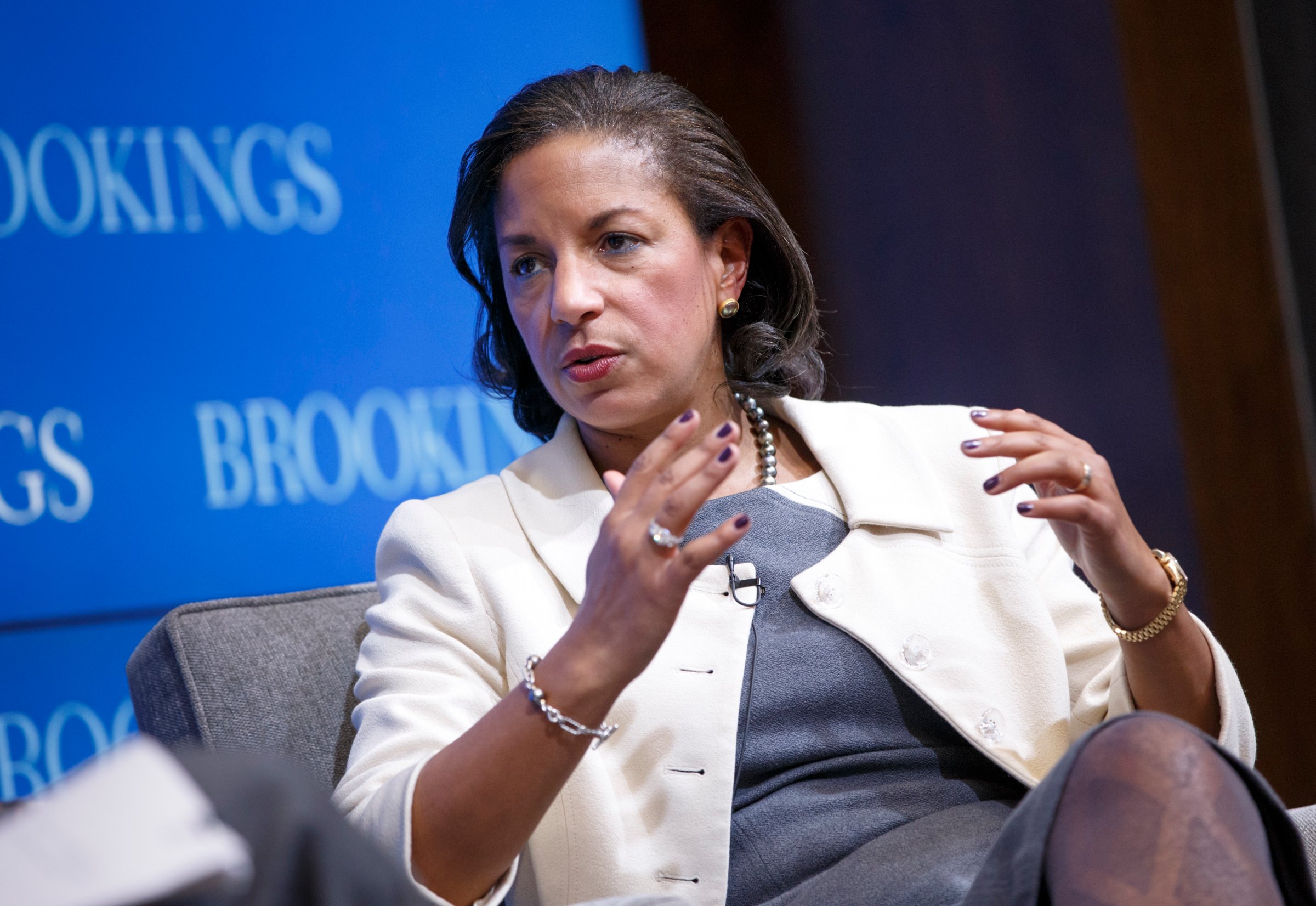 National Security Adviser Susan Rice speaks at the Brookings Institution to outline President Barack Obama's foreign policy priorities on Feb. 6, 2015, in Washington.