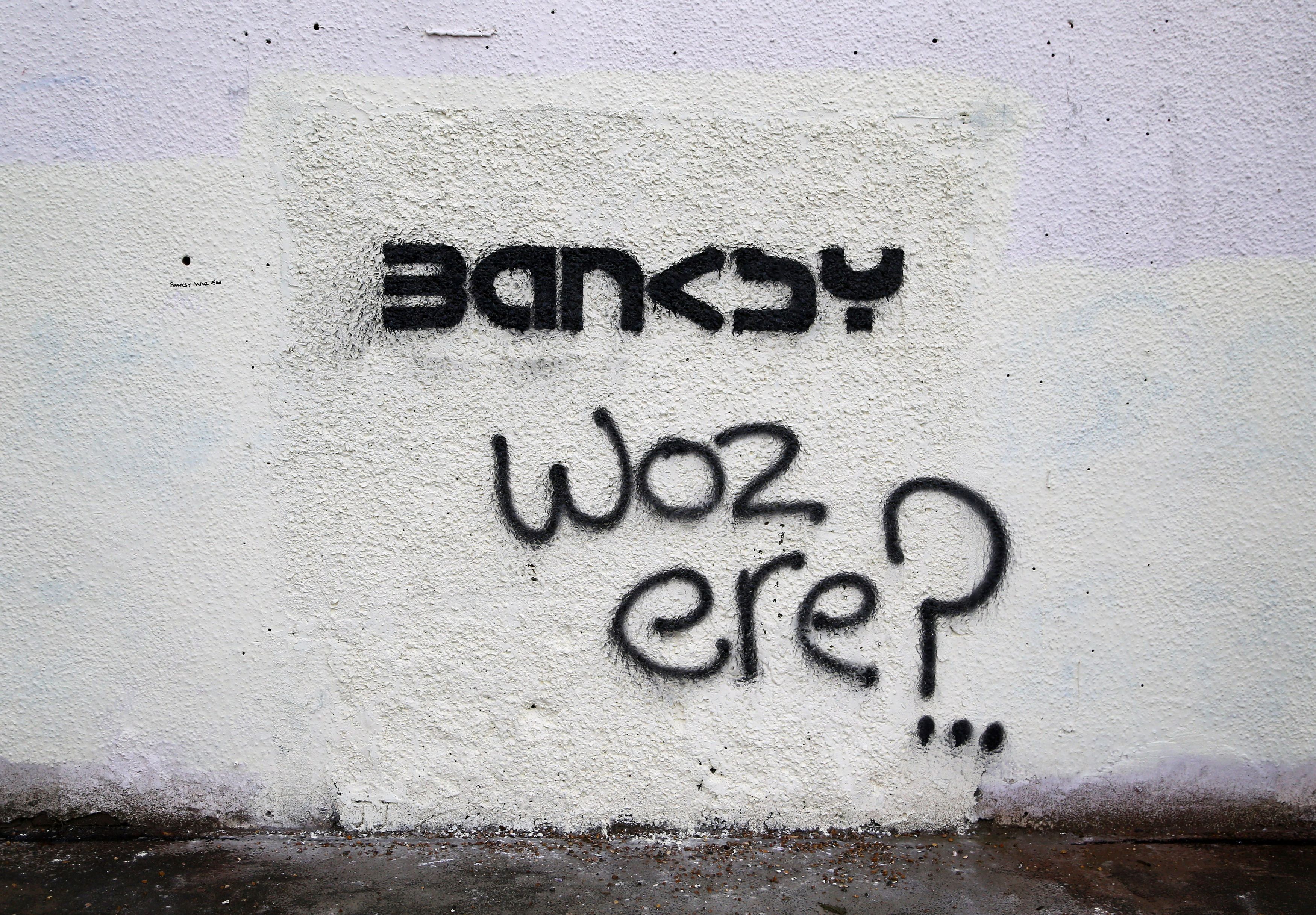 Banksy's art, November 10, 2014 (Gareth Fuller—Press Association Images/AP)
