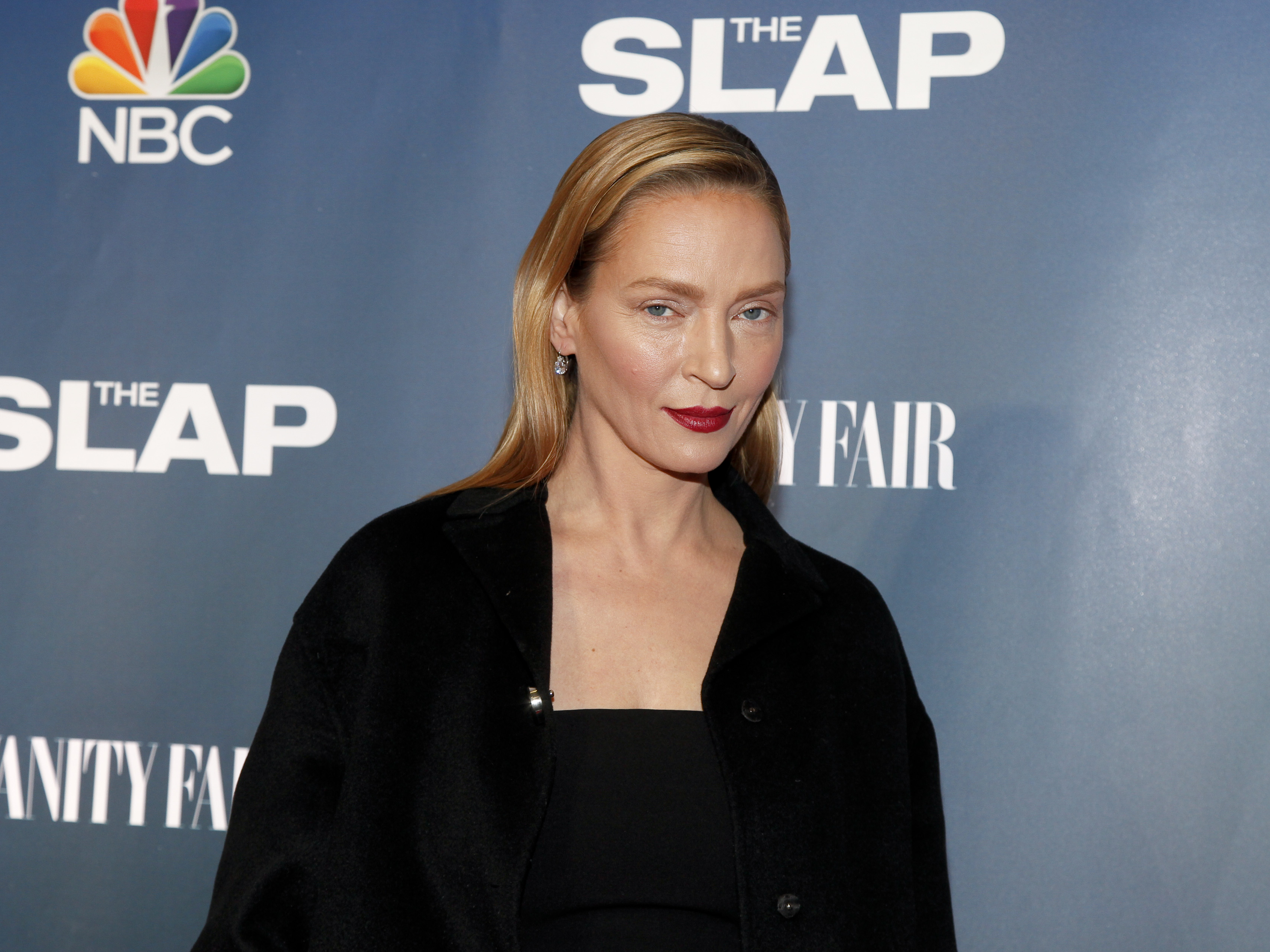Uma Thurman attends NBC's "The Slap" miniseries premiere party at the New Museum on Monday, Feb. 9, 2015, in New York. (Photo by Andy Kropa/Invision/AP) (Andy Kropa&mdash;Andy Kropa /Invision/AP)