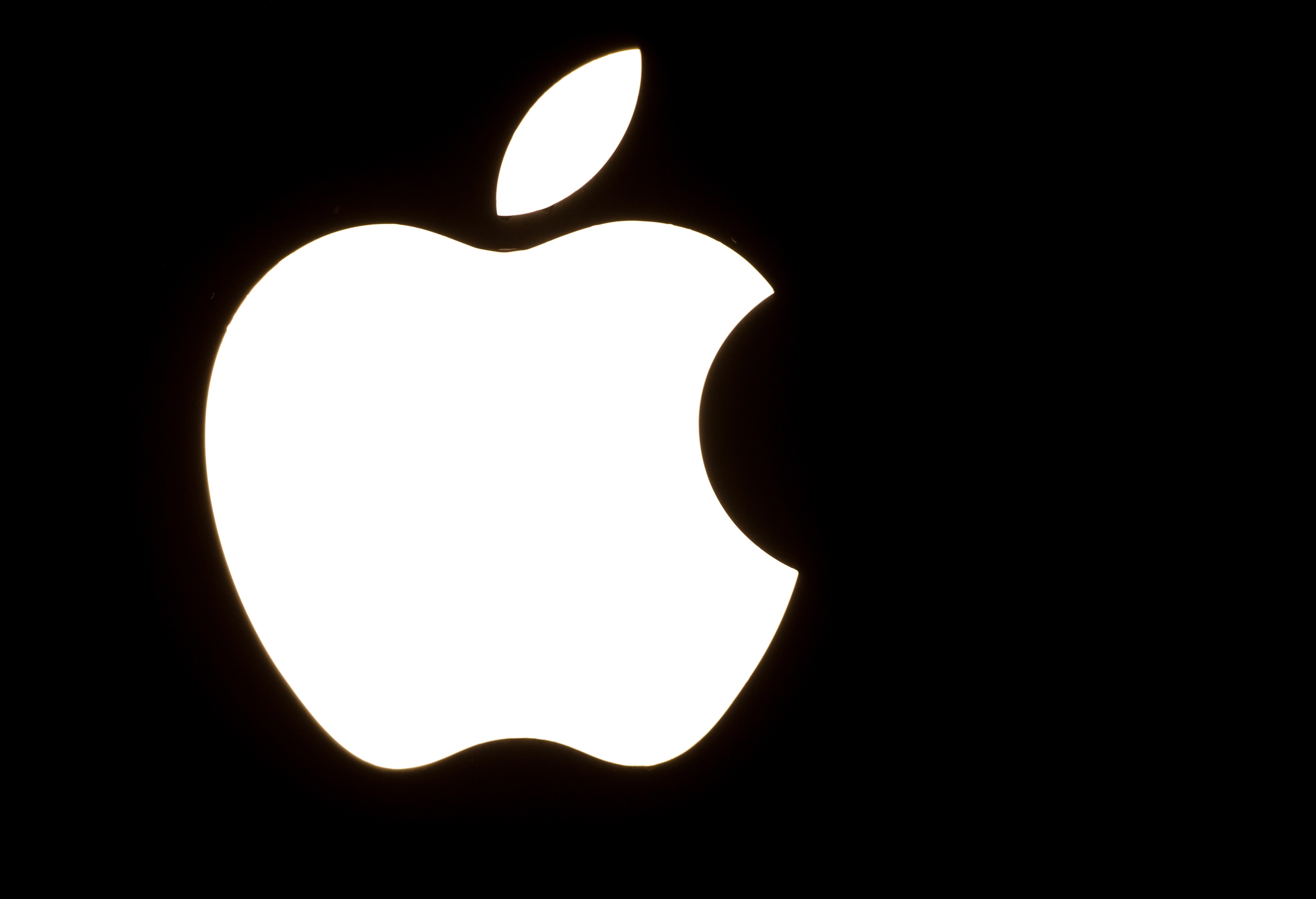 apple logo blue colour