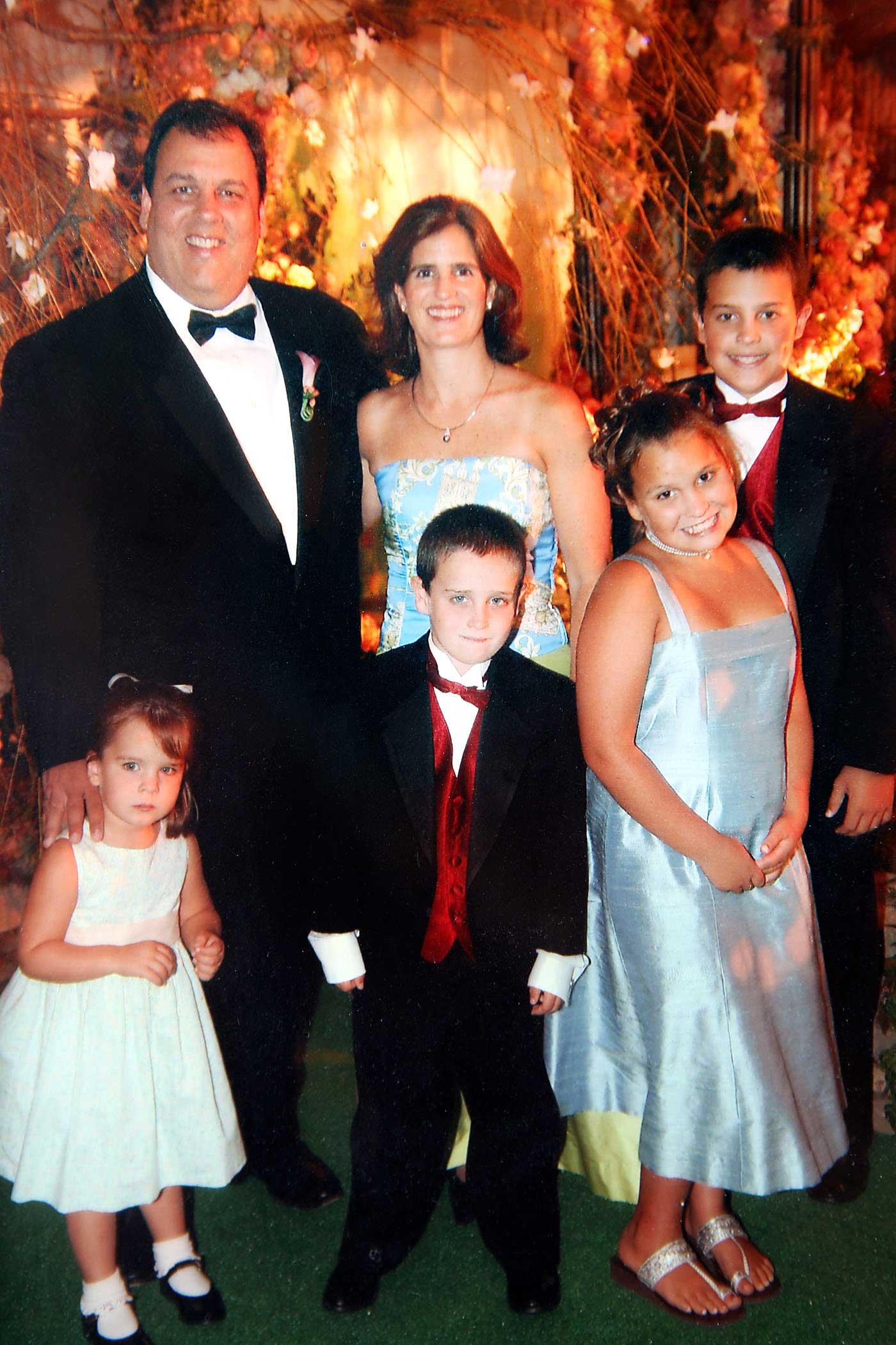 The Governor Chris Christie and his family in 1994.
