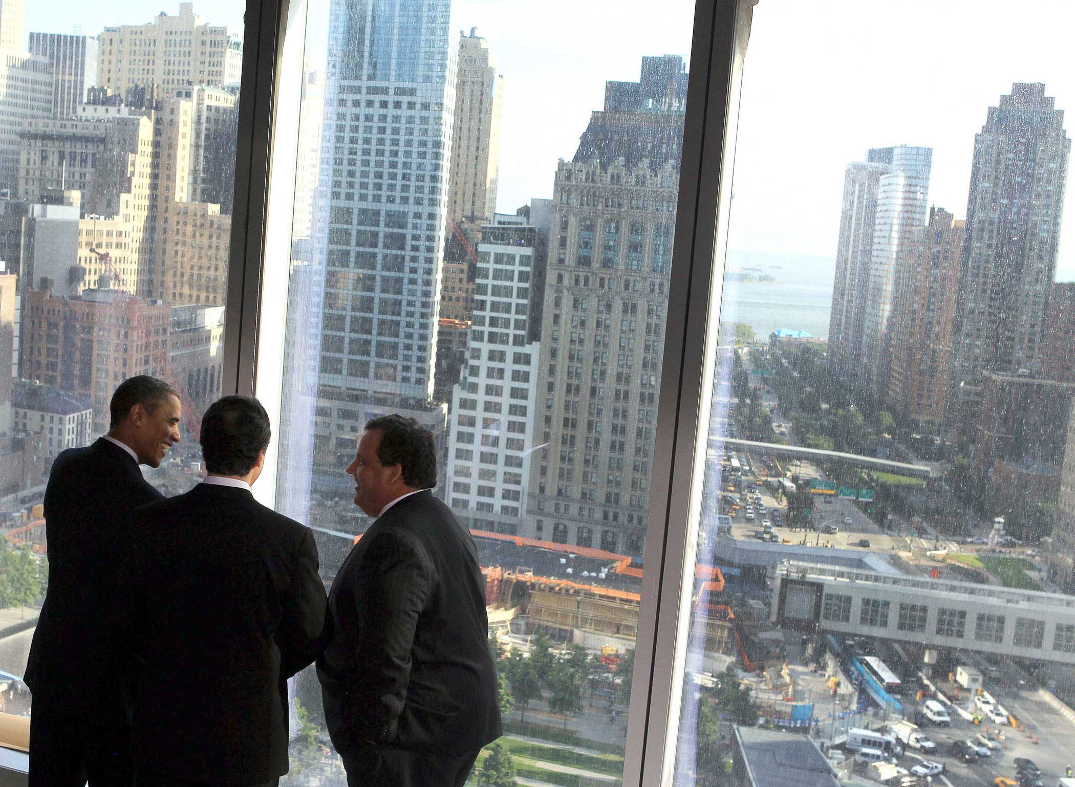 The Obamas visit 1 World Trade Center.