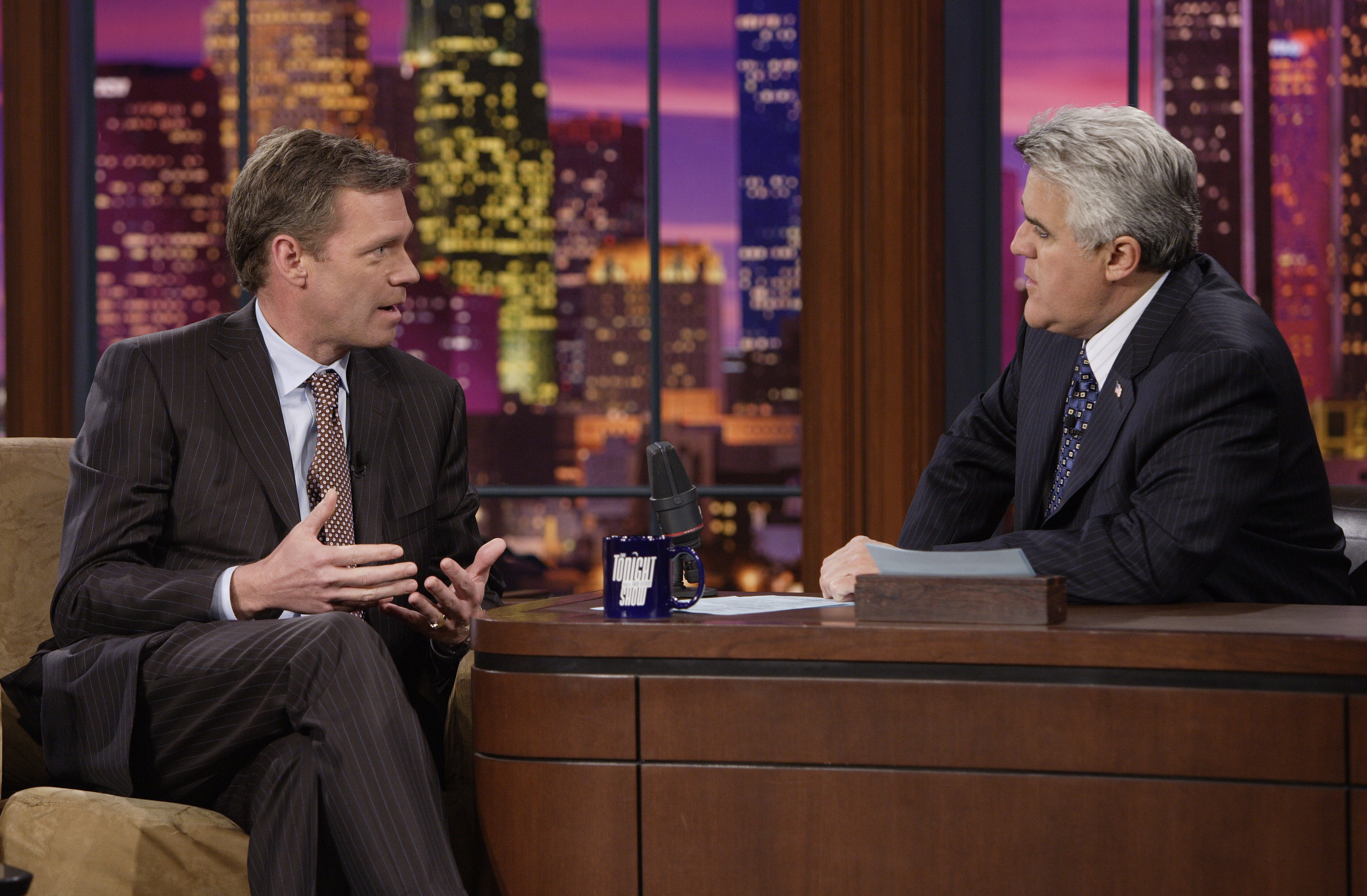 Chris Hansen during an interview with Jay Leno on March 2, 2007. (NBC/Getty Images)