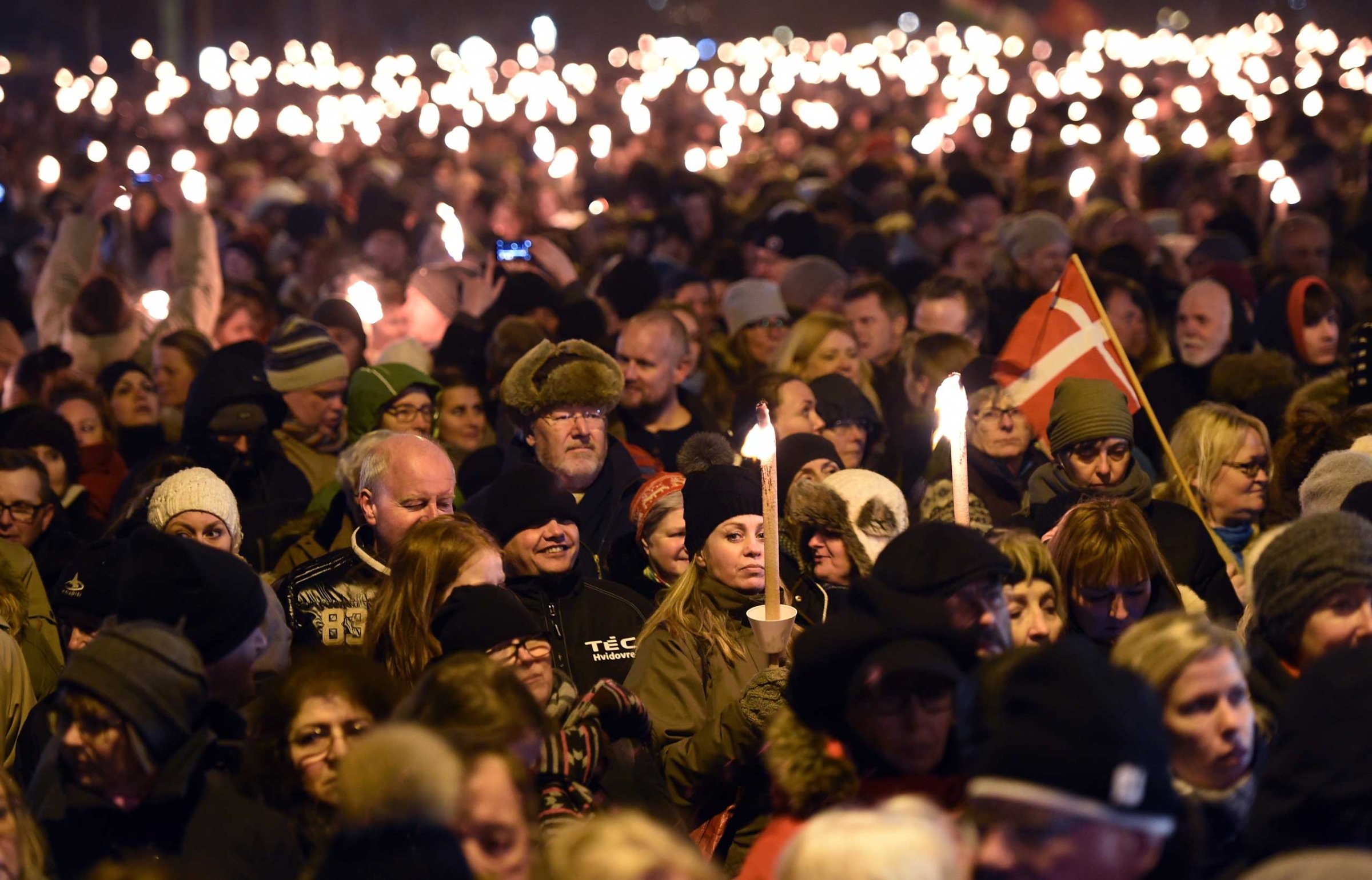 After terror attack in Copenhagen - Memorial service