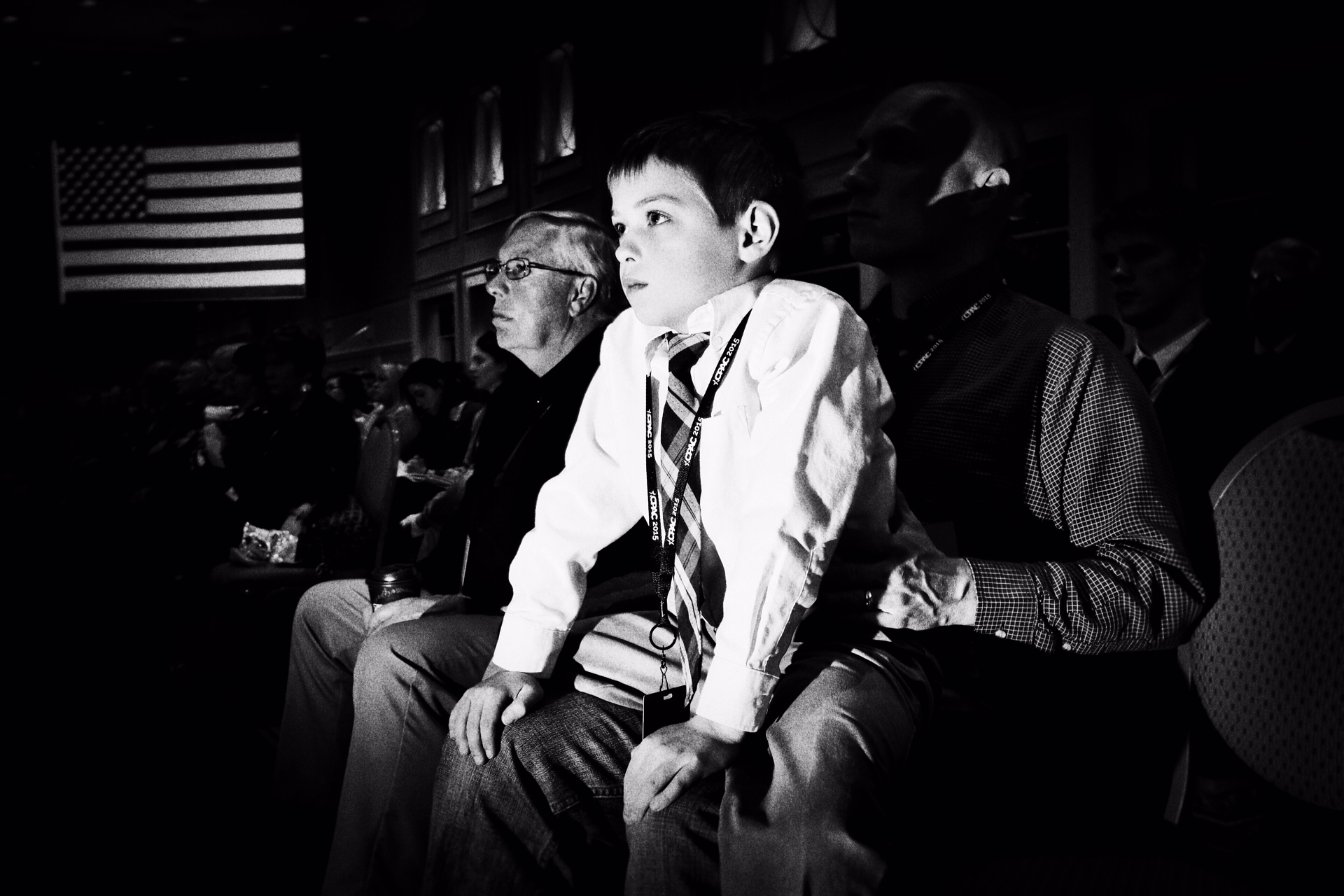 Nine year old Thomas H. from Virginia at his first CPAC in National Harbor, Md. on Feb. 27, 2015.