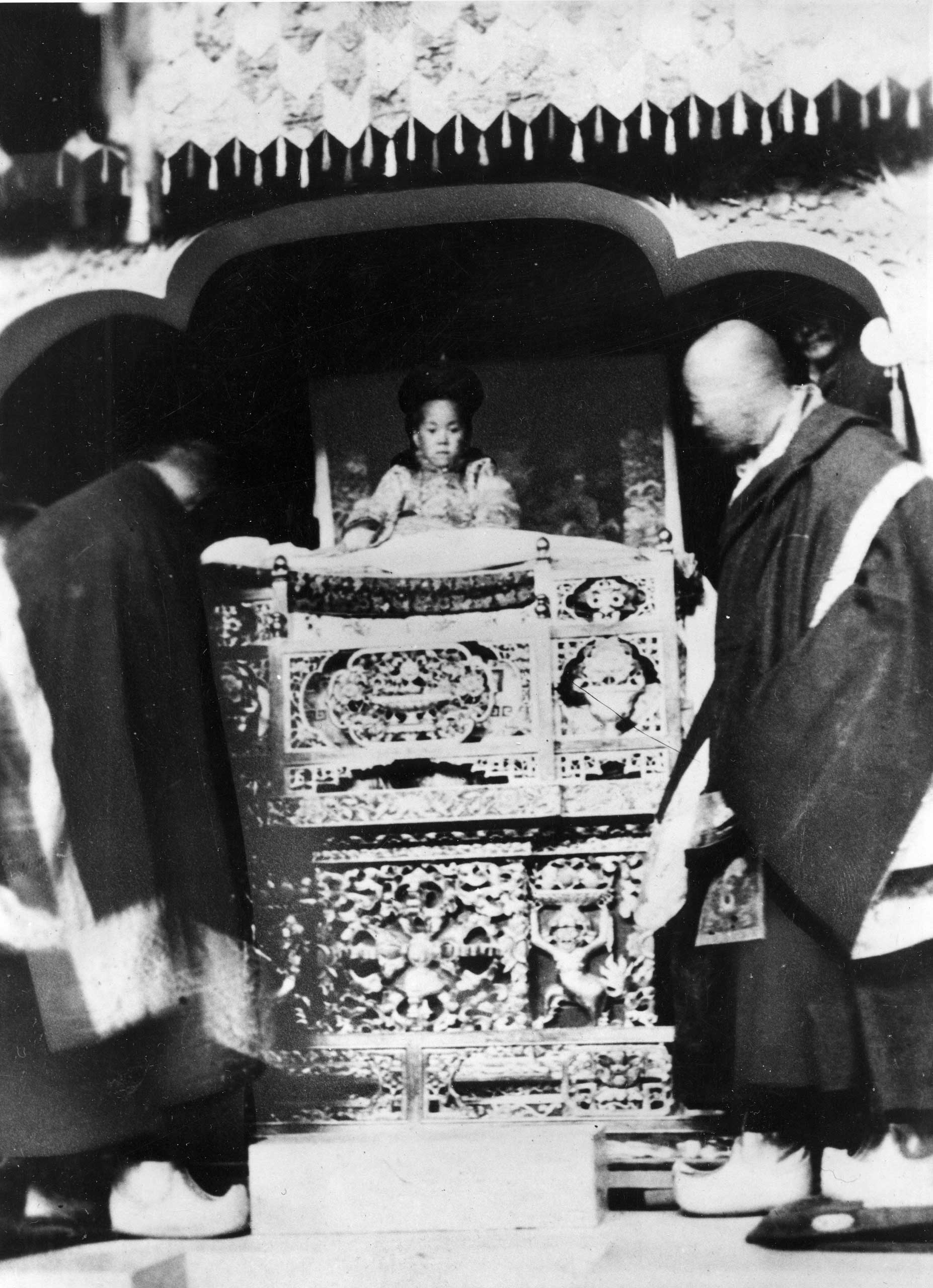 The 14th Dalai Lama at his enthronement in Lhasa, Tibet, Feb. 22, 1940.