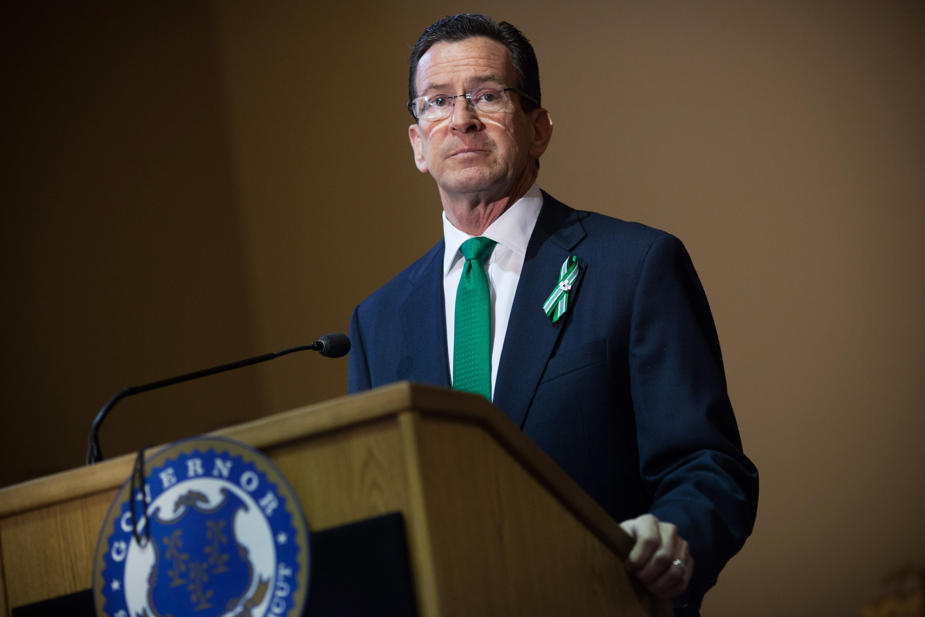 Connecticut Governor Dannel Malloy speaks during the gun-control-law-signing event at the Connecticut Capitol on April 4, 2013, in Hartford, Conn. (Christopher Capozziello—Getty Images)