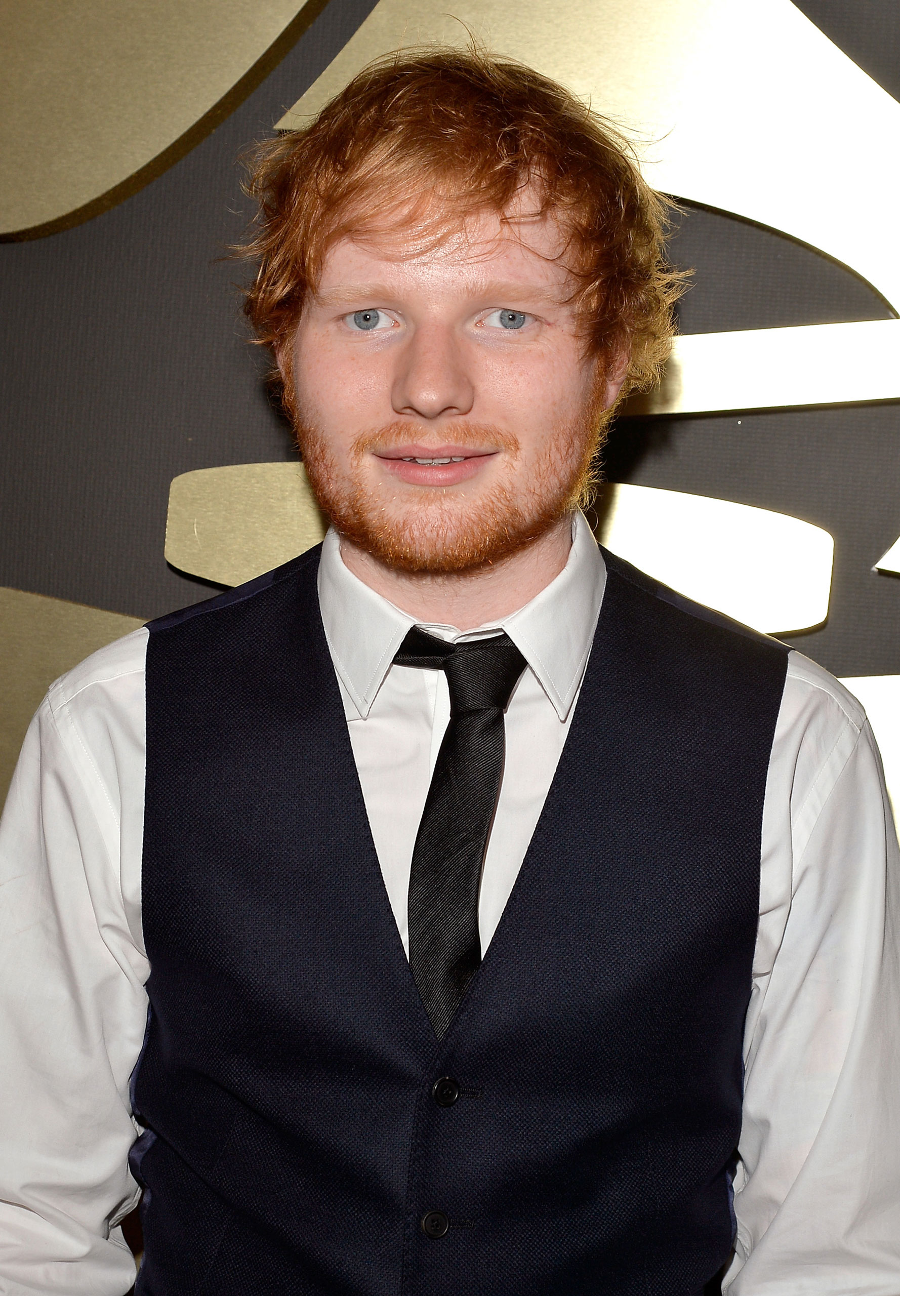 Ed Sheeran attends the 57th annual GRAMMY Awards at the STAPLES Center on February 8, 2015 in Los Angeles, California. (Lester Cohen—WireImage/Getty Images)