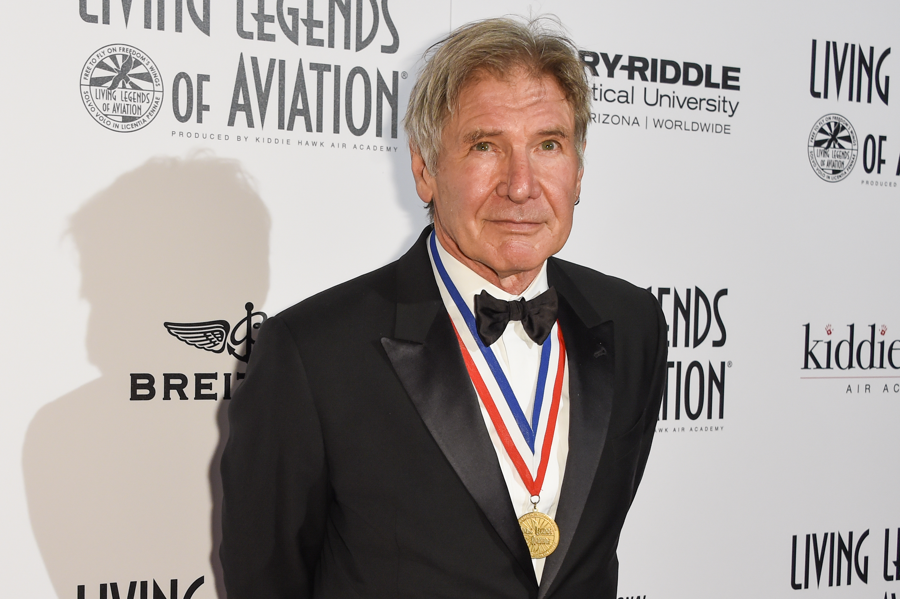 Harrison Ford attends the 12th Annual Living Legends of Aviation Awards at The Beverly Hilton Hotel on Friday, Jan 16, 2015, in Los Angeles