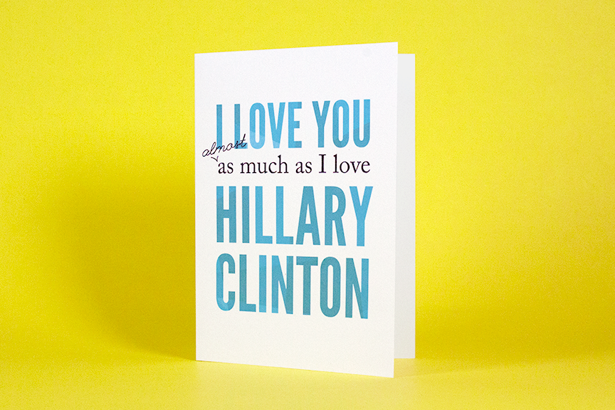 Hillary Clinton Card Etsy