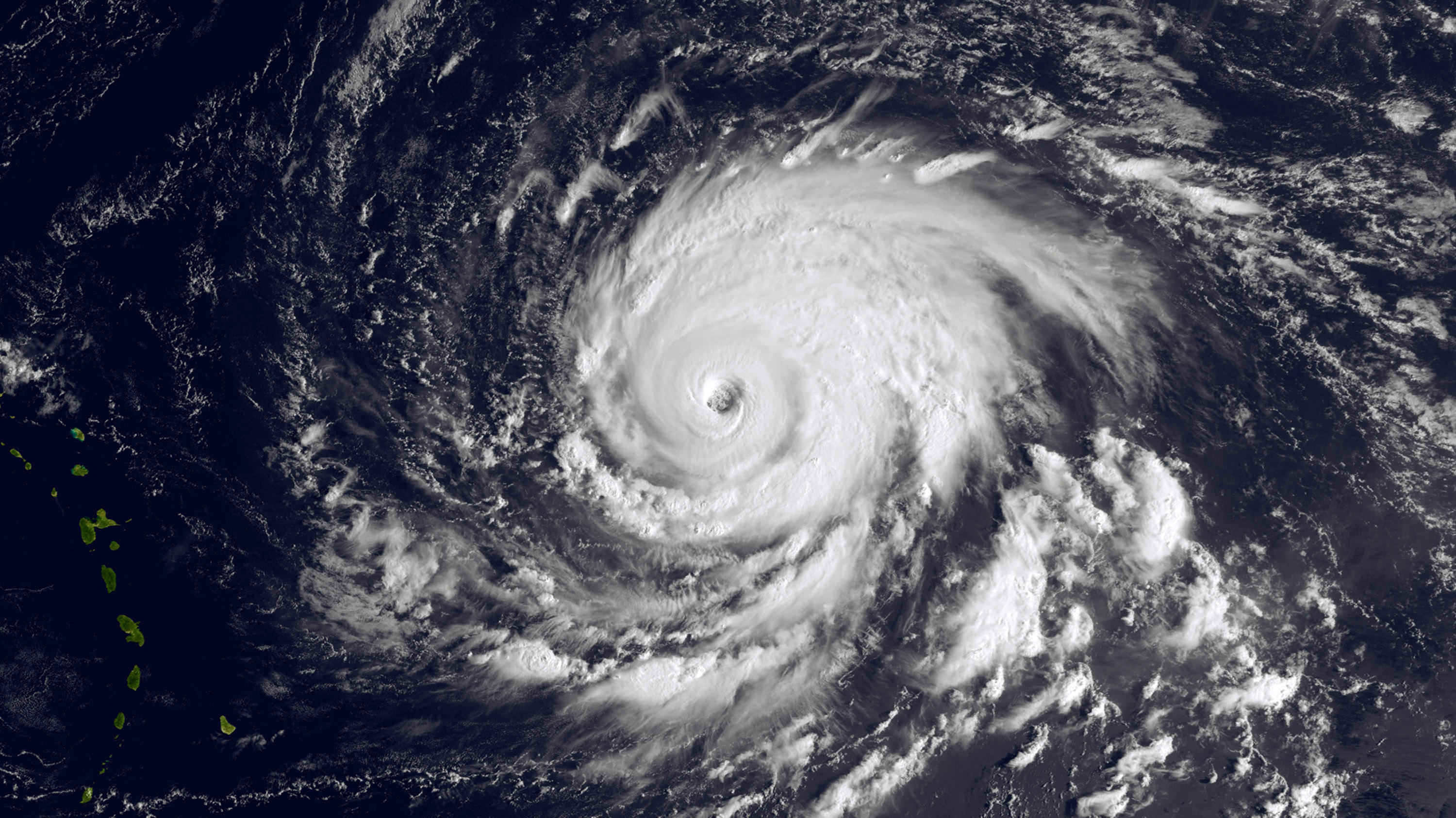 Hurricane Igor gets stronger as it turns west-northwest in the direction of Bermuda on Sept. 14, 2010 in the Atlantic Ocean as seen from space. (NOAA/Getty Images)