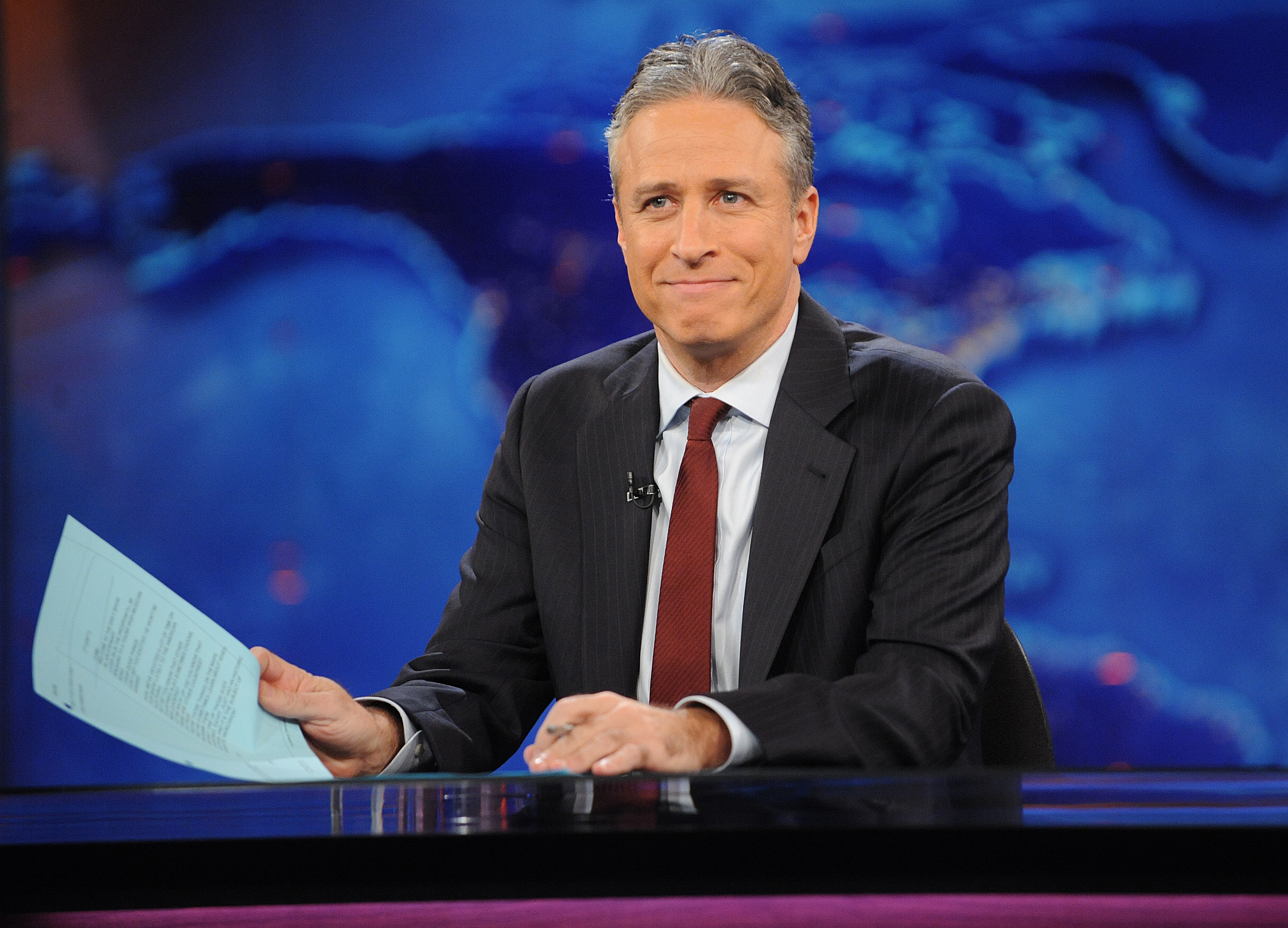 Jon Stewart during a taping of <i>The Daily Show with Jon Stewart</i> in 2011. (Brad Barket—AP)