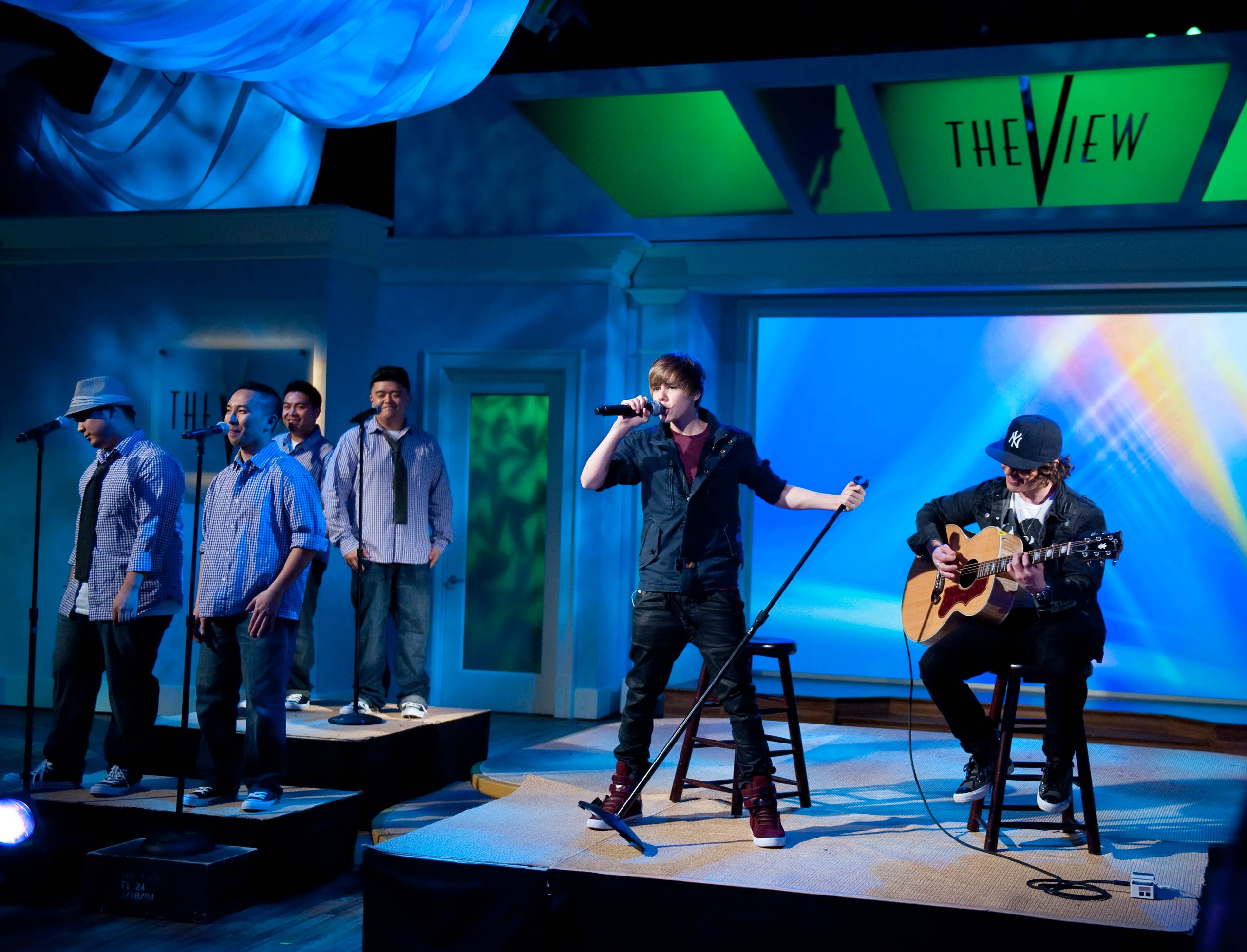 Justin Bieber performs on The View in 2010.