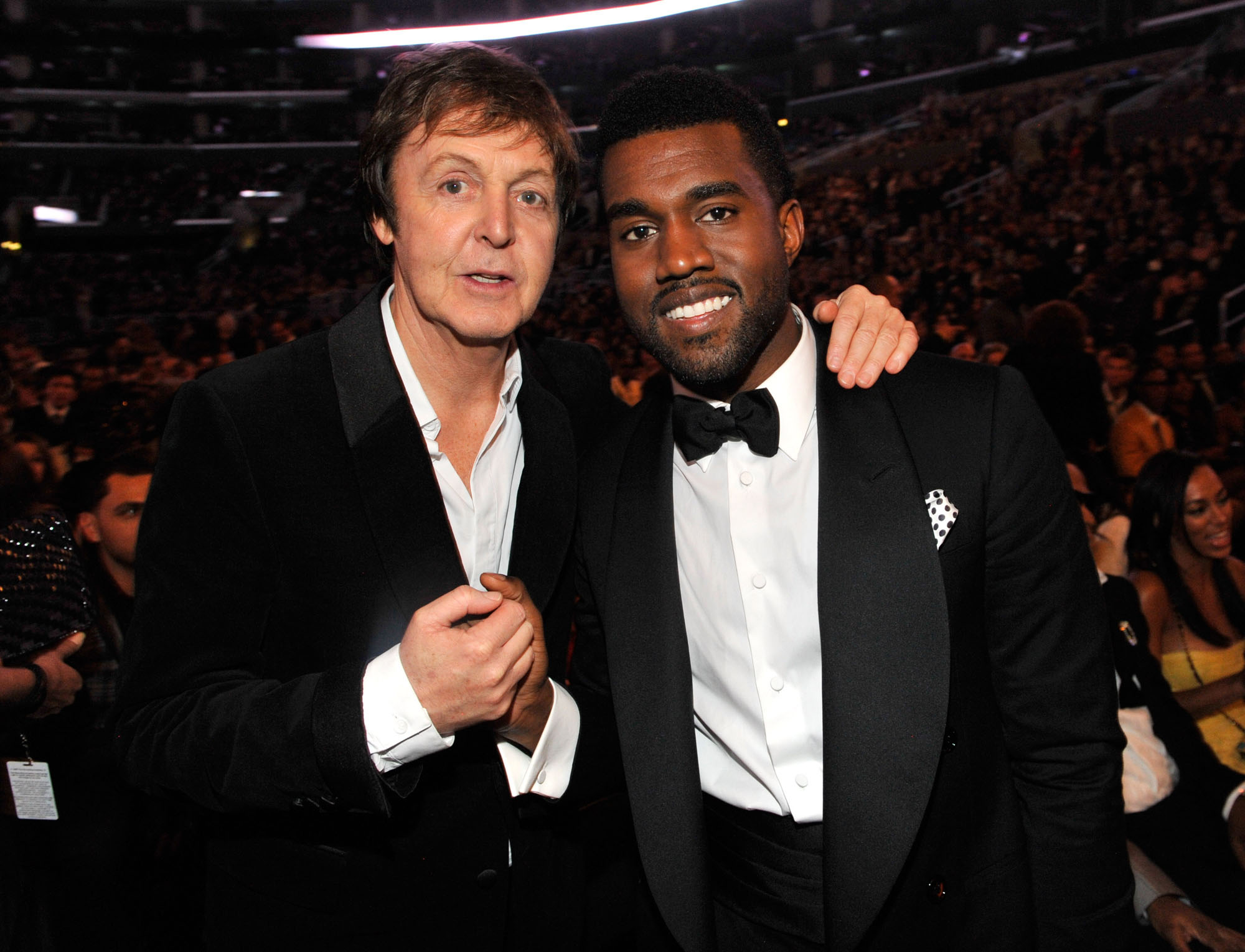 Sir Paul McCartney and Kanye West at the 51st Annual Grammy Awards at the Staples Center in Los Angeles on Feb. 8, 2009. (Kevin Mazur—WireImage/Getty Images)