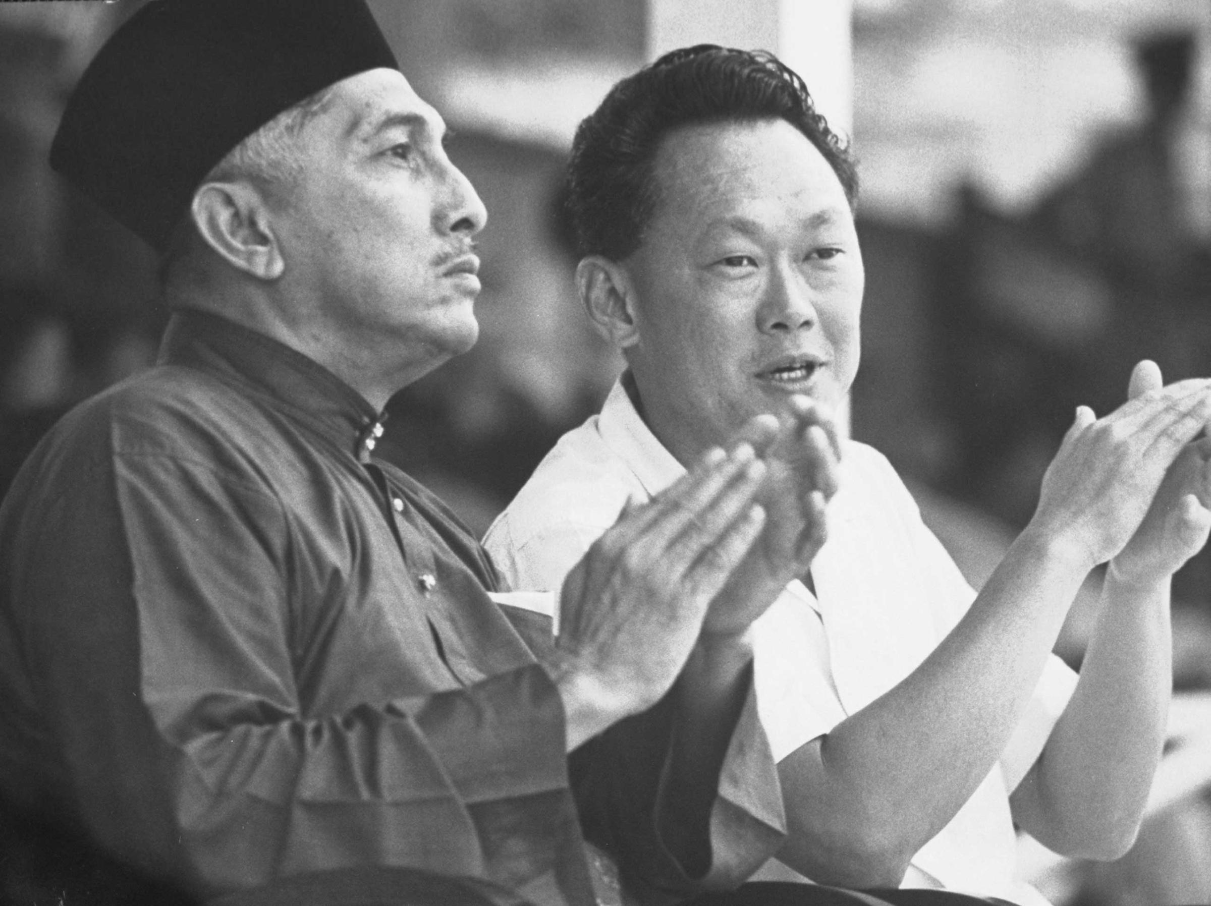 Prime Minister Lee Kwan Yew during May Day celebration in 1965.