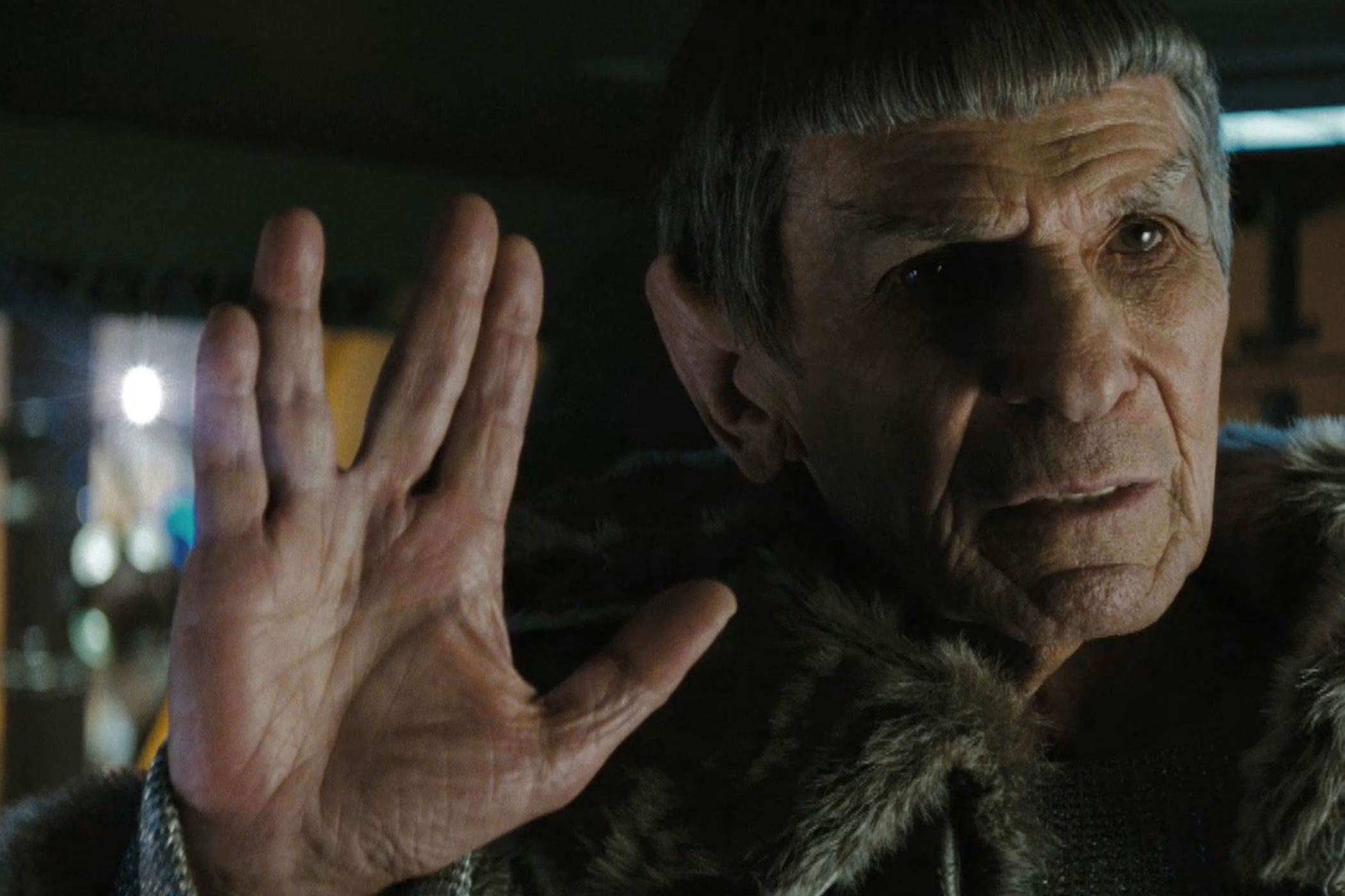 Leonard Nimoy guest stars as Mr. Spock in <i>Star Trek</i> in 2009. (Paramount)