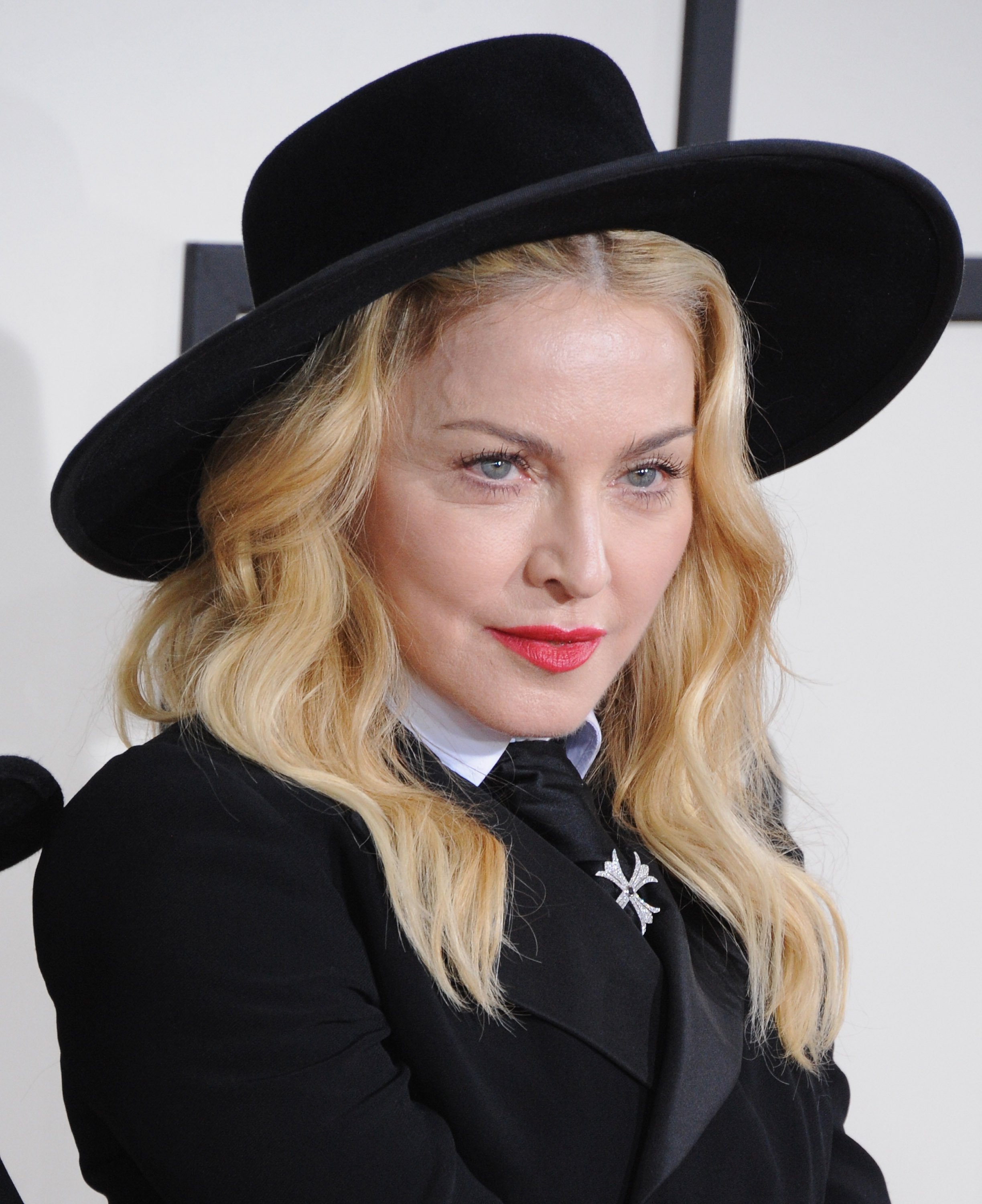 Singer Madonna arrives at the 56th GRAMMY Awards at Staples Center on January 26, 2014 in Los Angeles. (Jon Kopaloff—FilmMagic)