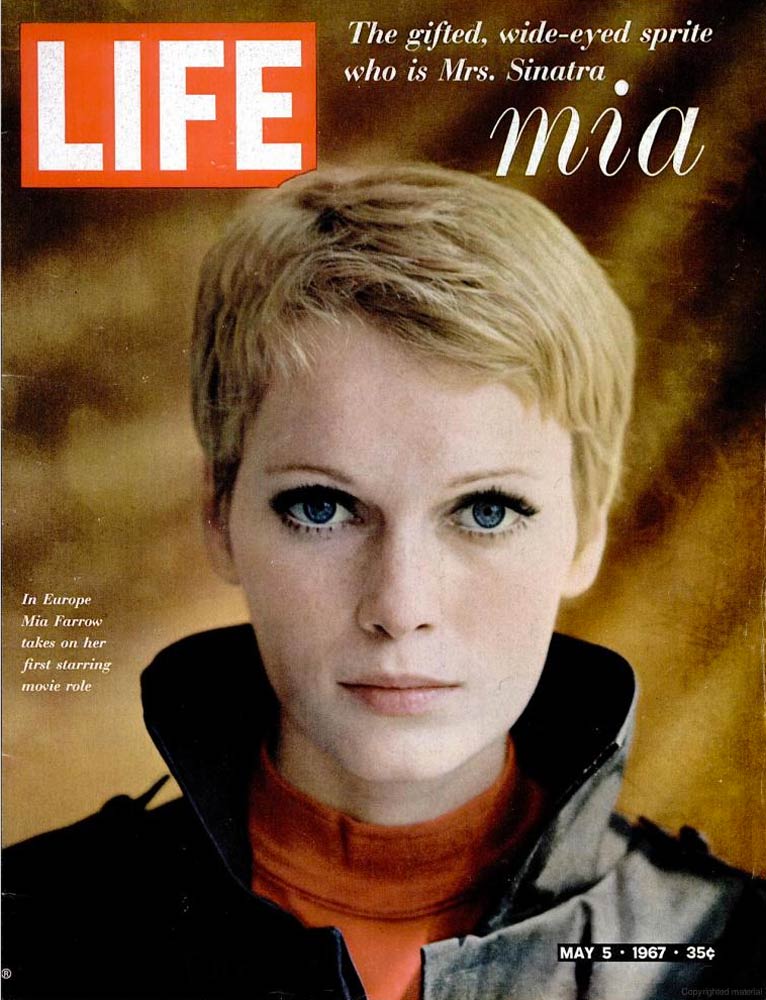 Mia Farrow on the cover of Life in 1967