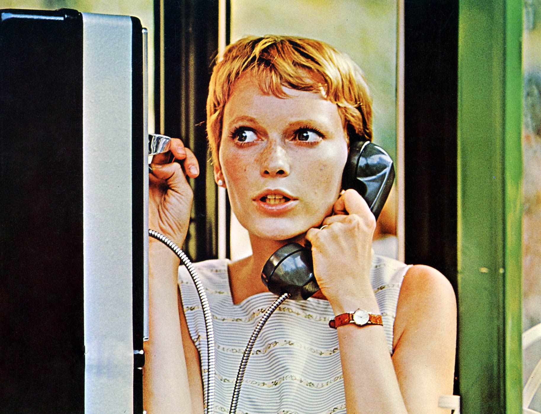Mia Farrow stars as Rosemary Woodhouse in Rosemary's Baby, 1968.