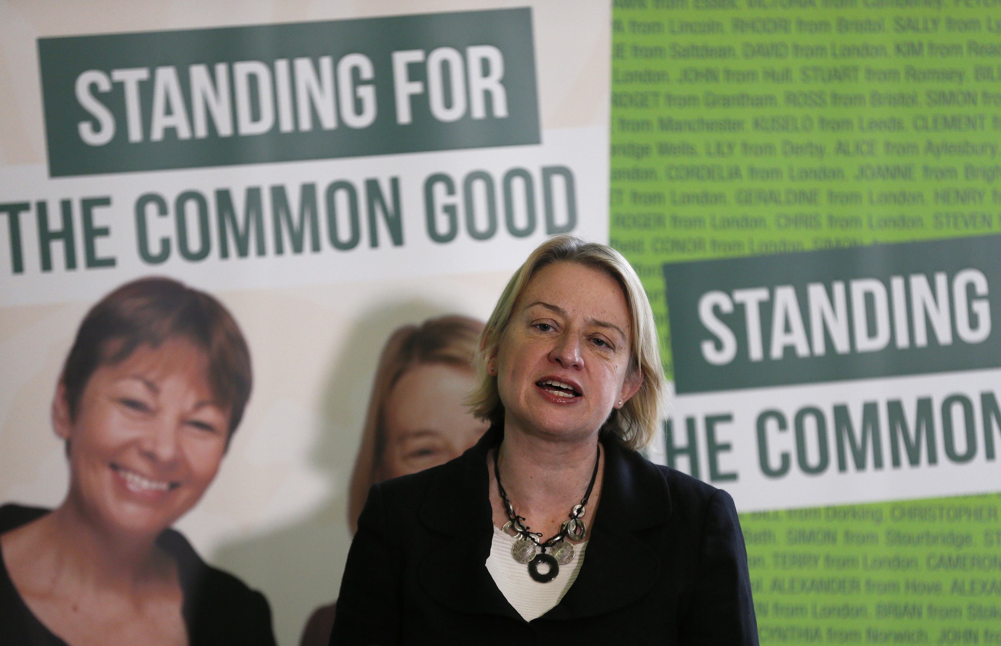 Britain's Green Party leader Natalie Bennett speaks during the party's general election campaign launch in London on Feb. 24, 2015. (Stefan Wermuth—Reuters)