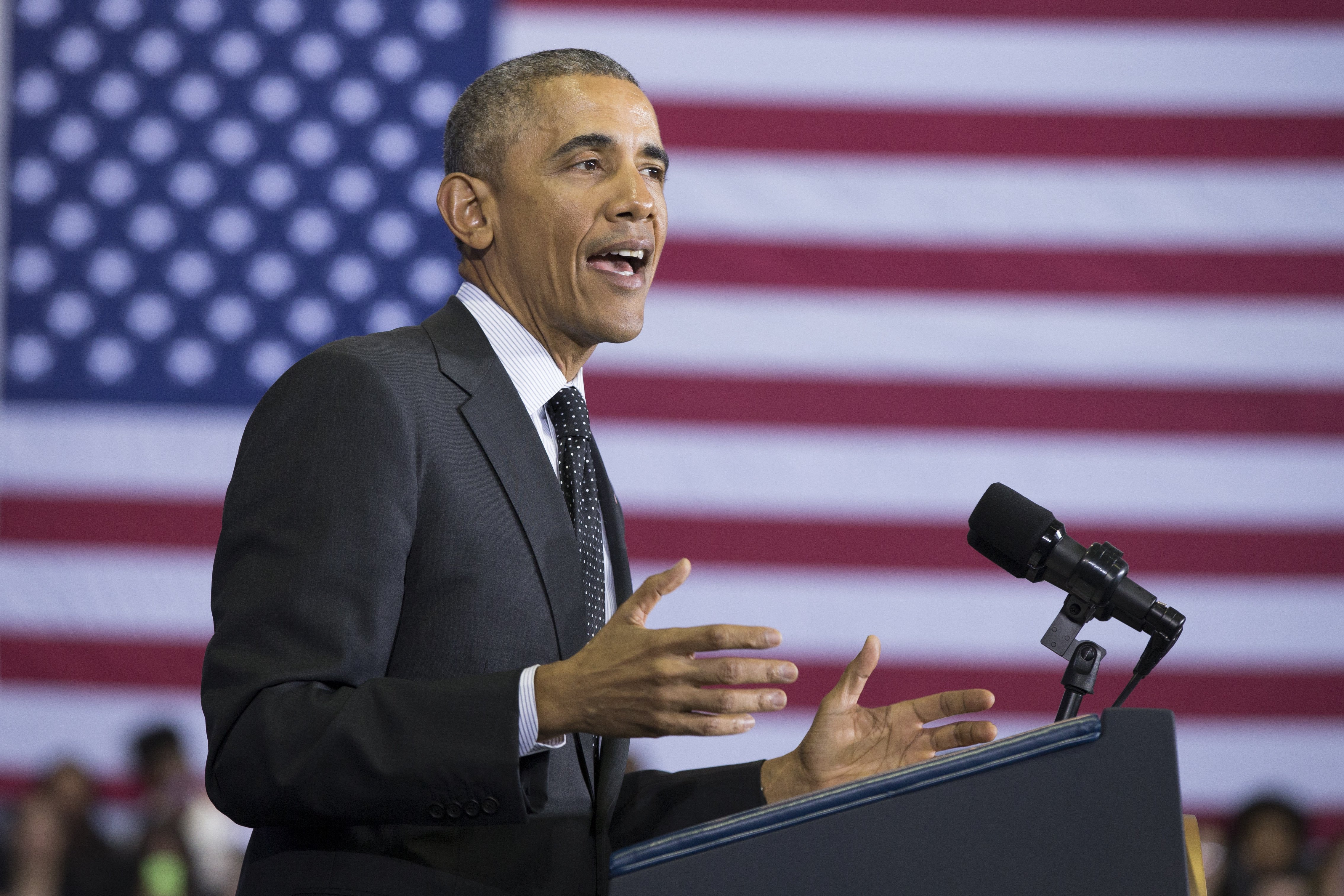 President Barack Obama speaks in Chicago on Feb. 19, 2015. (Evan Vucci—AP)