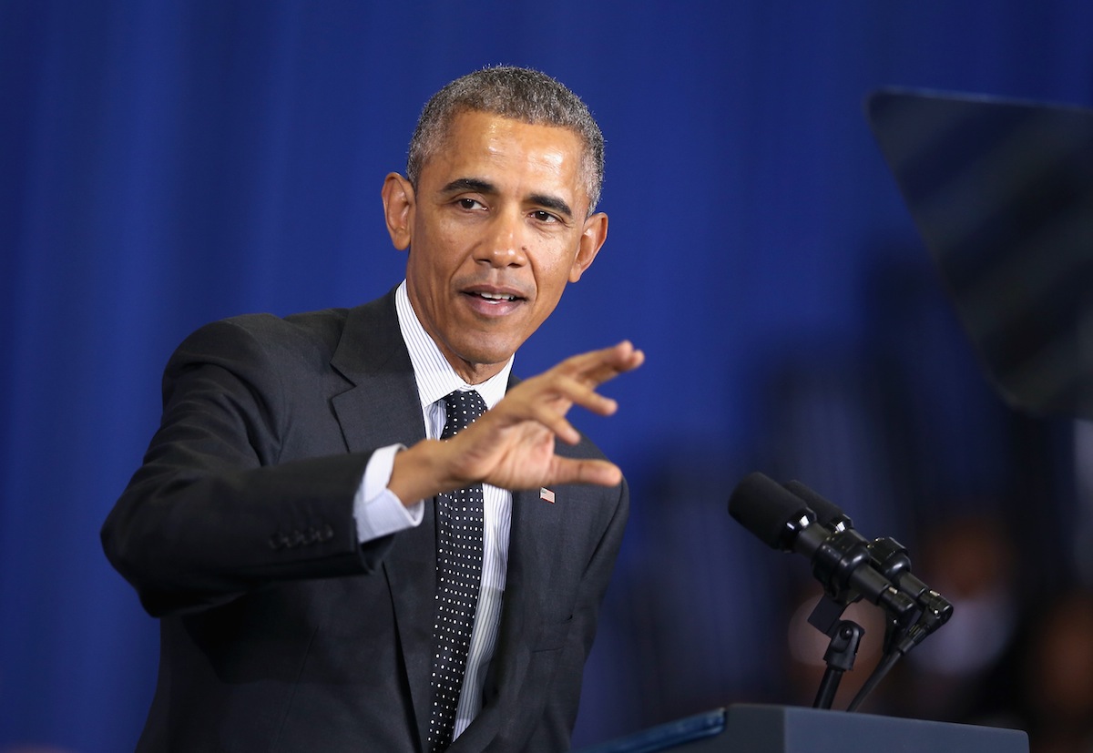 President Obama Speaks At Chicago's Gwendolyn Brooks College Preparatory Academy