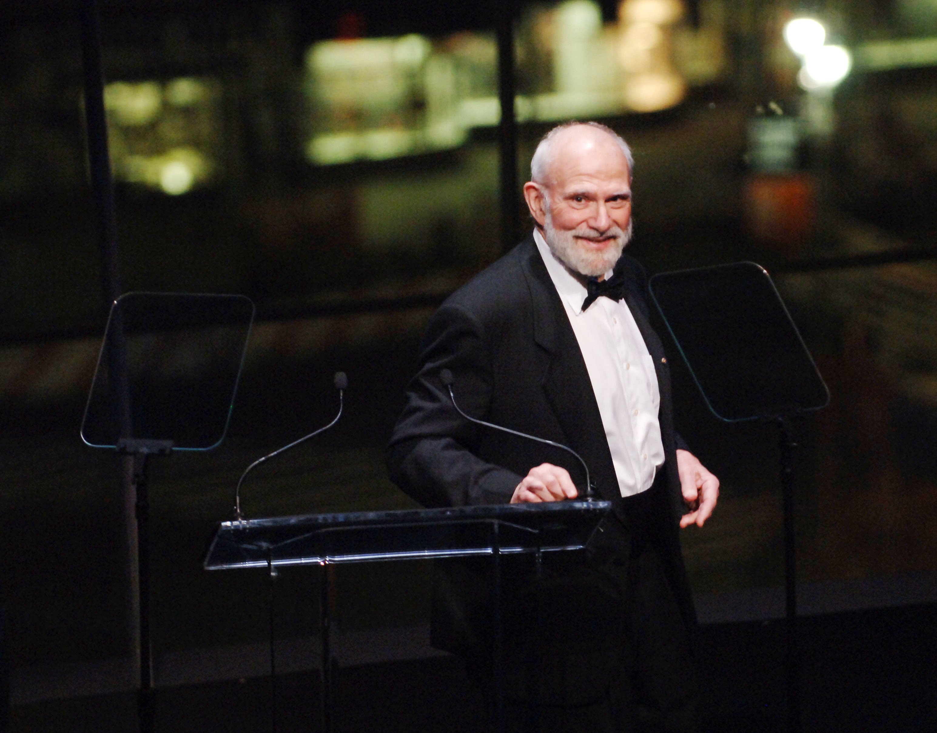 Dr. Oliver Sacks speaks at the Music Has Power Awards Benefit in the Allen Room at the Frederick P. Rose Hall, Home of Jazz at Lincoln Center on Nov. 6, 2006 in New York City. (Brad Barket—Getty Images)