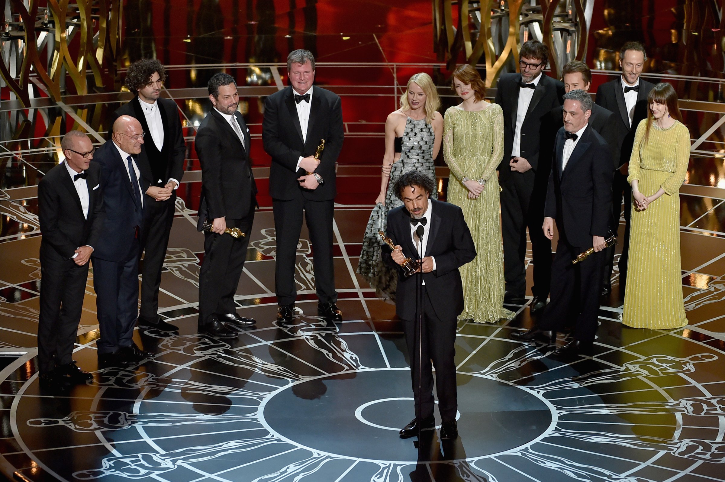 onstage during the 87th Annual Academy Awards at Dolby Theatre on February 22, 2015 in Hollywood, California.