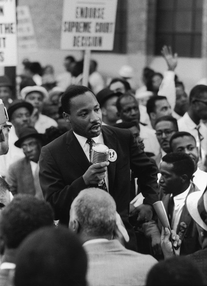 Not originally published in LIFE. During the 1960 Republican National Convention in Chicago, Martin Luther King Jr. leads a demonstration calling for a strong Civil Rights plank in the GOP campaign platform.