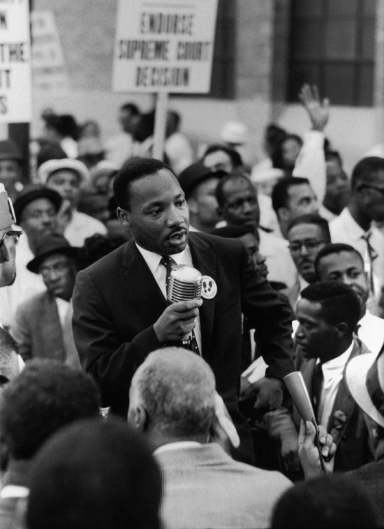 Not originally published in LIFE. During the 1960 Republican National Convention in Chicago, Martin Luther King Jr. leads a demonstration calling for a strong Civil Rights plank in the GOP campaign platform.