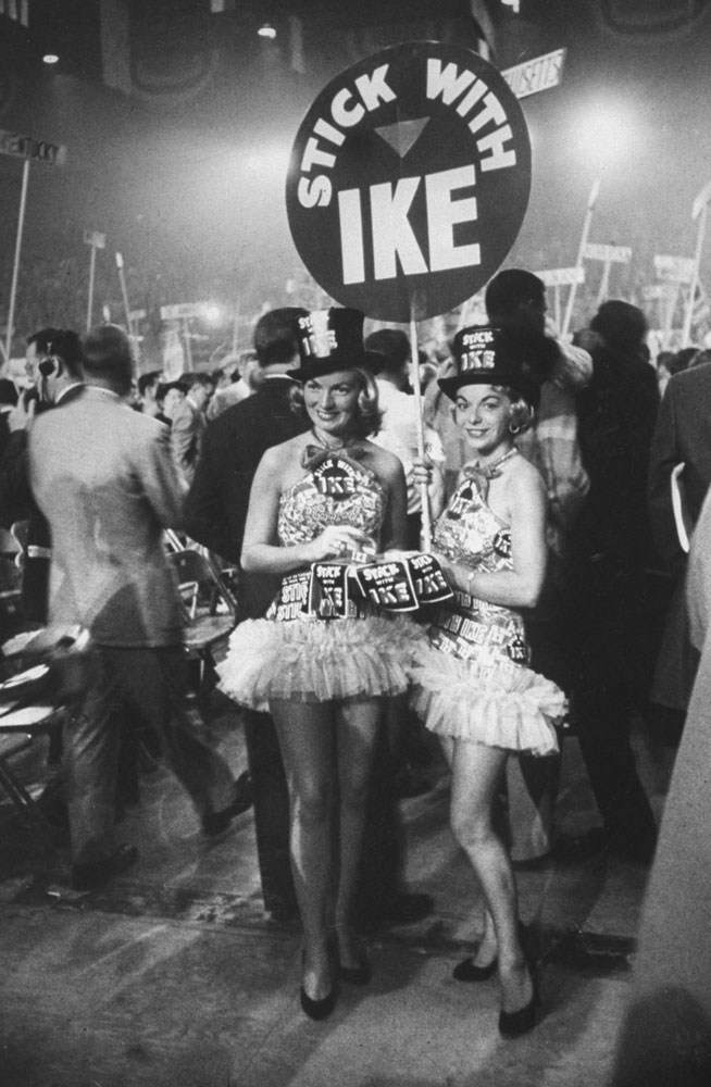 Scene at the 1956 Republican National Convention, San Francisco, California.