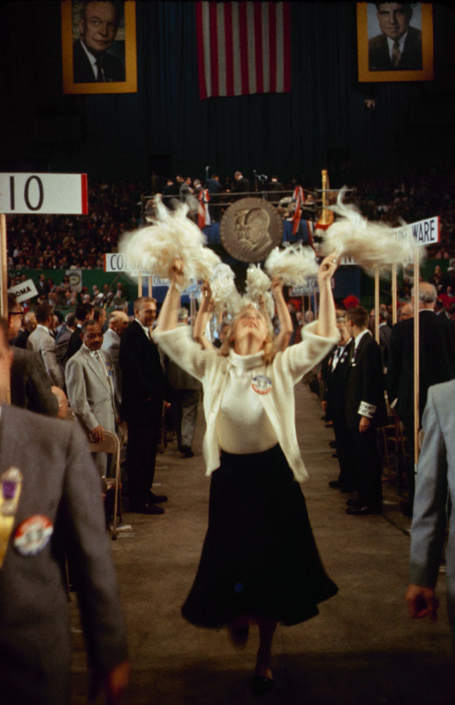 Scene at the 1956 Republican National Convention, San Francisco.