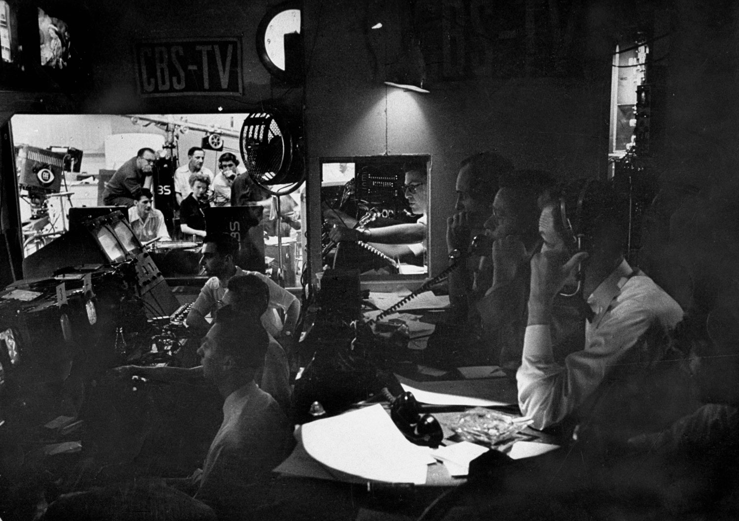 Control booth, 1952 GOP National Convention in Chicago.
