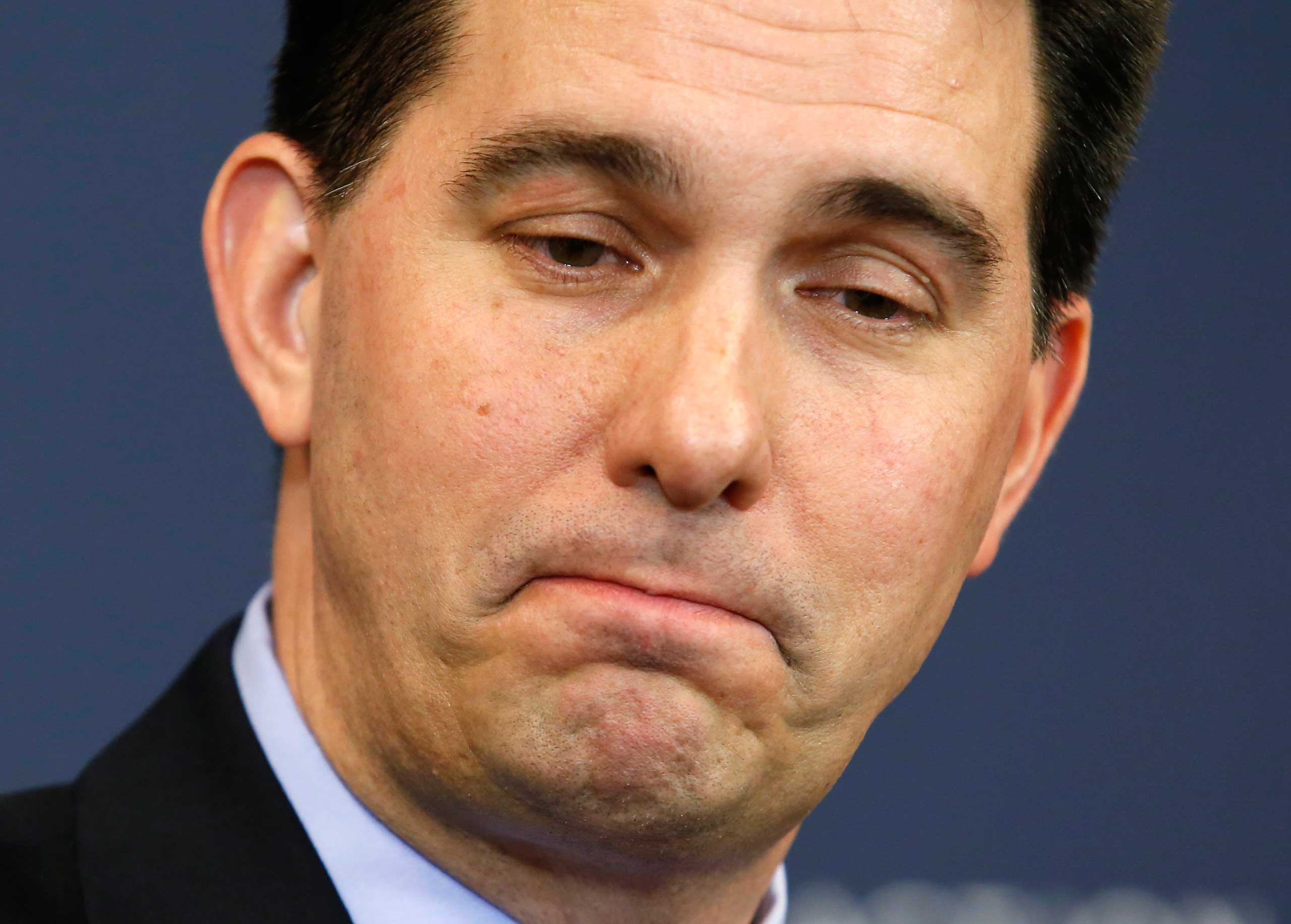 Wisconsin Governor Scott Walker participates in a panel discussion at the American Action Forum in Washington, Jan. 30, 2015. (Yuri Gripas—Reuters)