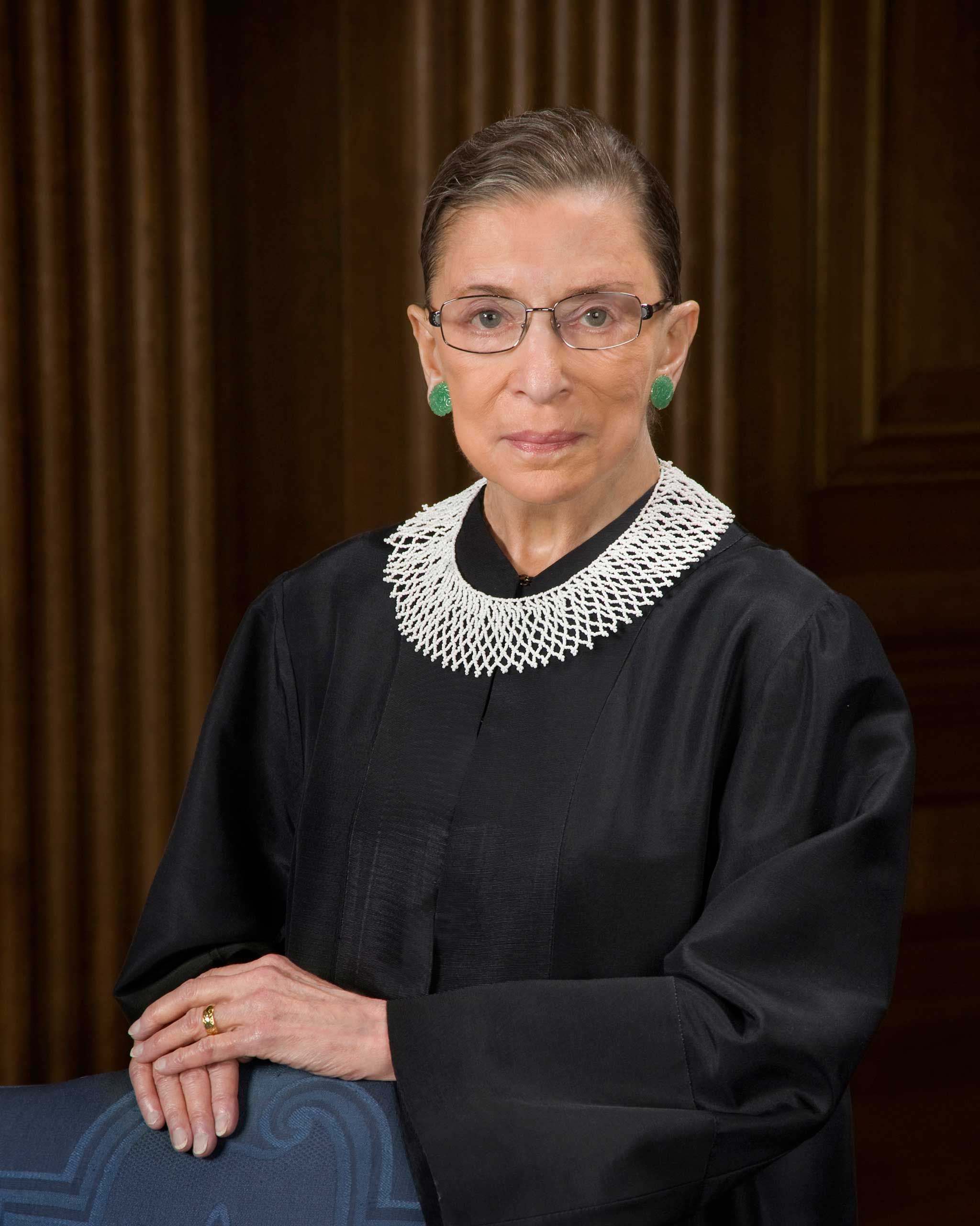 Official portrait of Justice Ruth Bader Ginsburg (Steve Petteway—Collection of the Supreme Court of the United States)