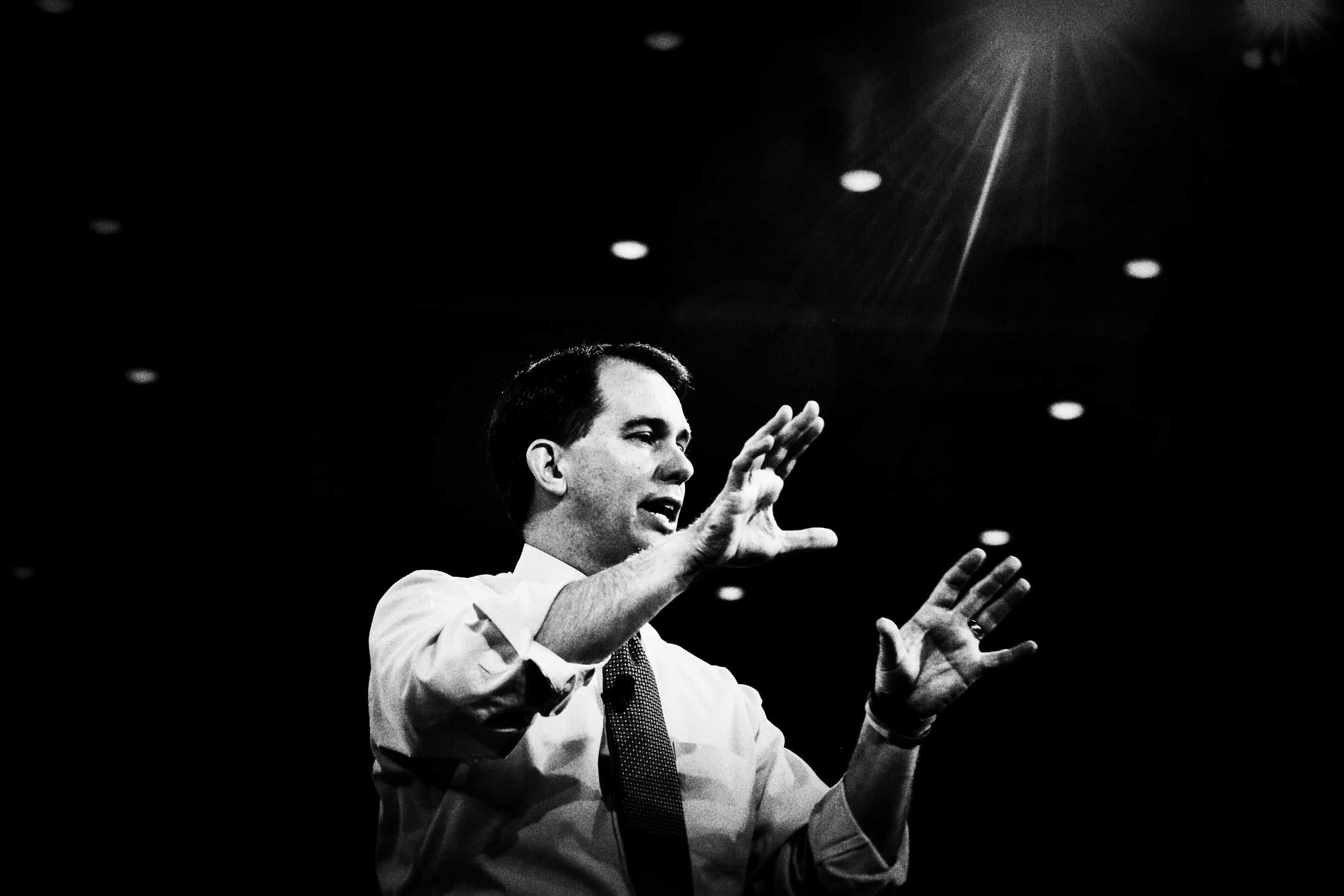 Wisconsin Governor Scott Walker at the 42nd annual Conservative Political Action Conference (CPAC) at National Harbor, MD on Feb. 26, 2015. (Mark Peterson—Redux for TIME)