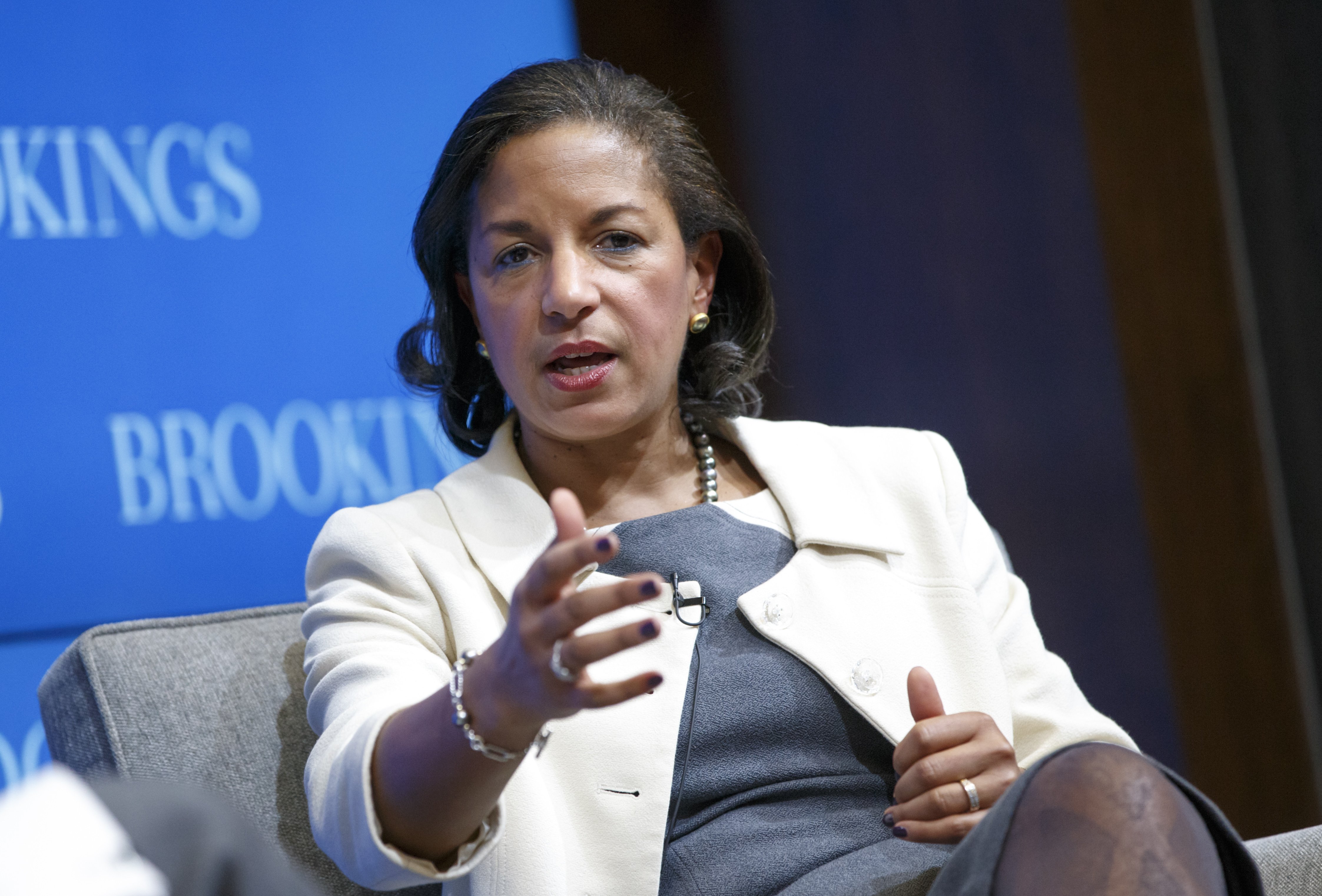 National Security Adviser Susan Rice speaks at the Brookings Institution to outline President Barack Obama's foreign policy priorities on Feb. 6, 2015, in Washington.