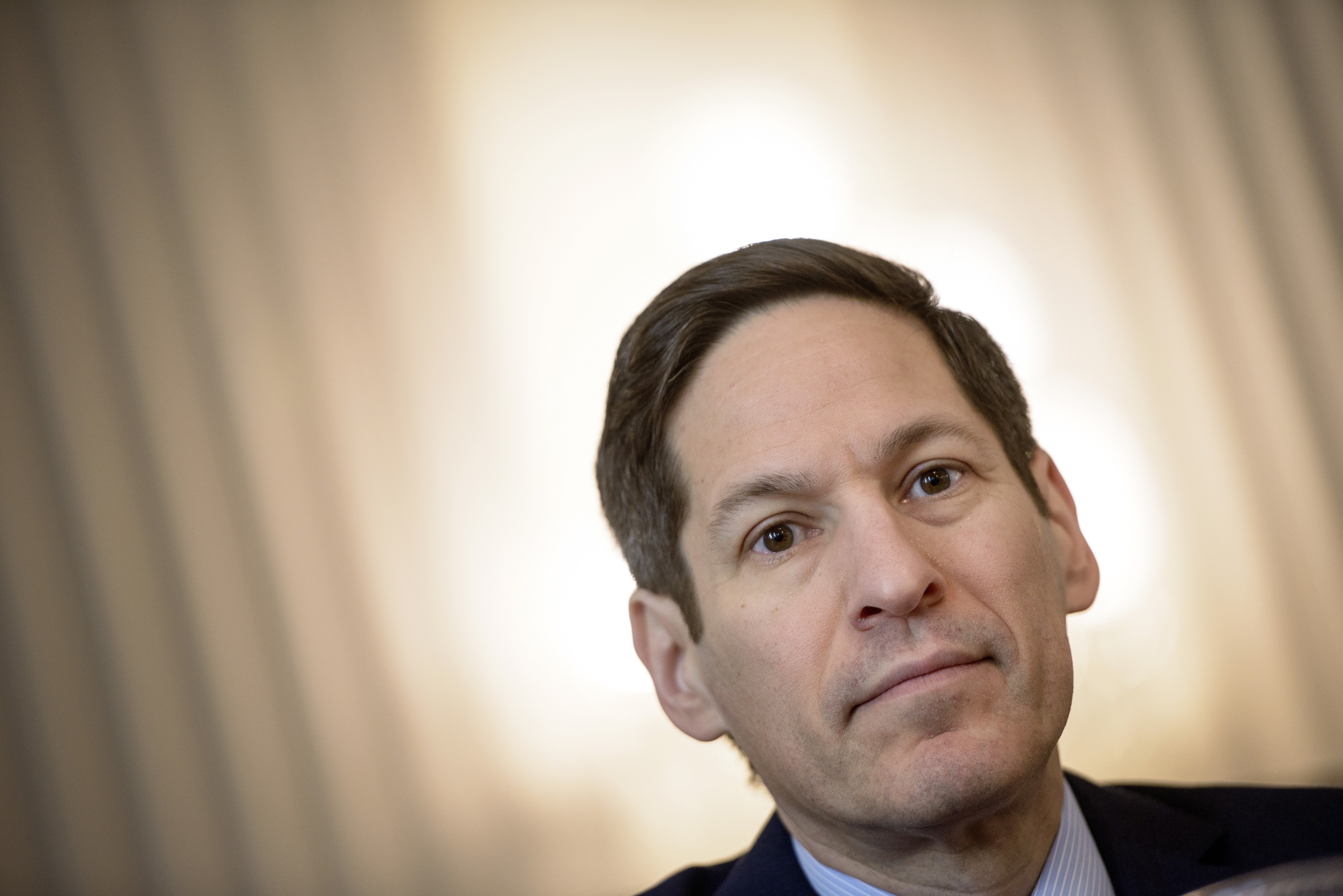 Tom Frieden, director of the Centers for Disease Control and Prevention, listens during a press conference on Capitol Hill on Jan. 13, 2015, in Washington (Brendan Smialowski—AFP/Getty Images)