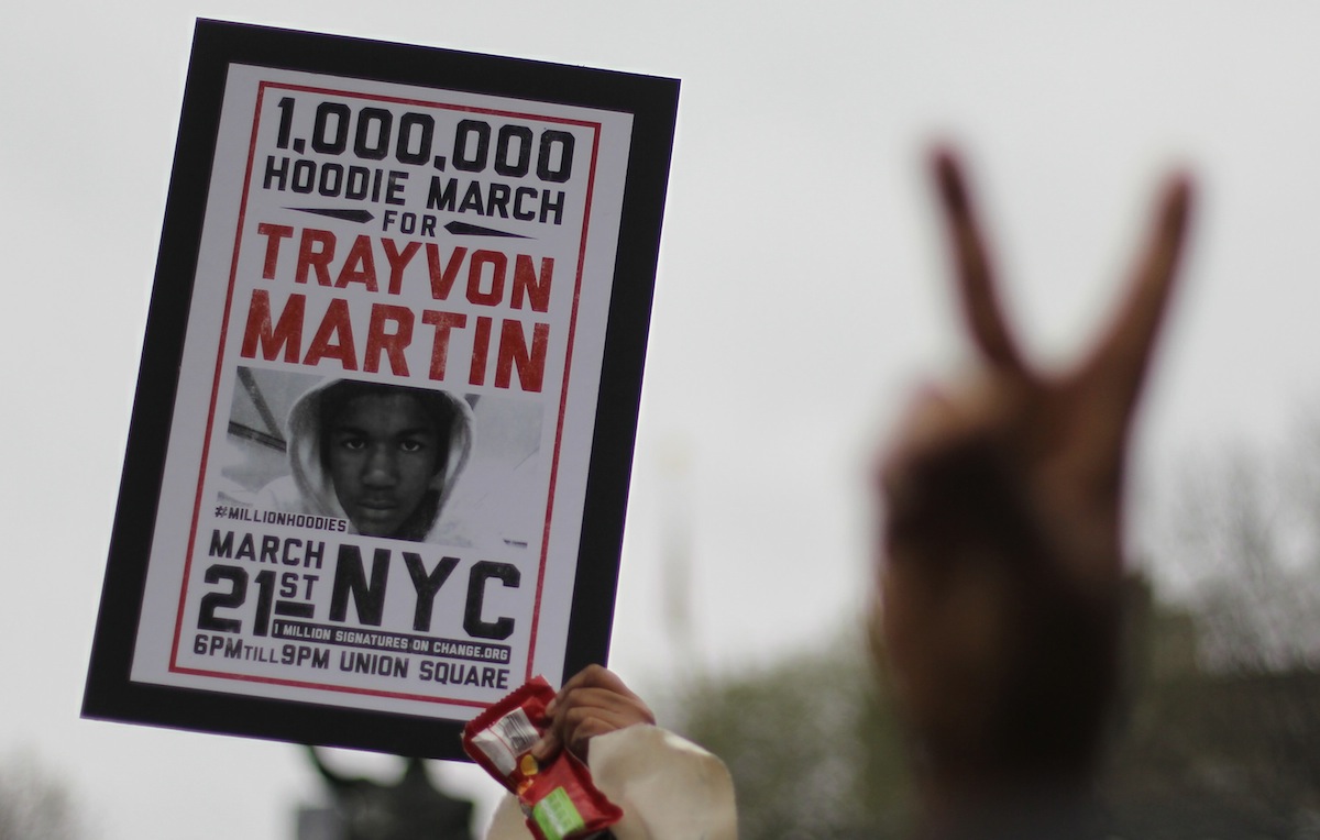A Million Hoodies March protests the death Of Trayvon Martin on Mar. 21, 2012, in New York City. (Mario Tama—Getty Images)
