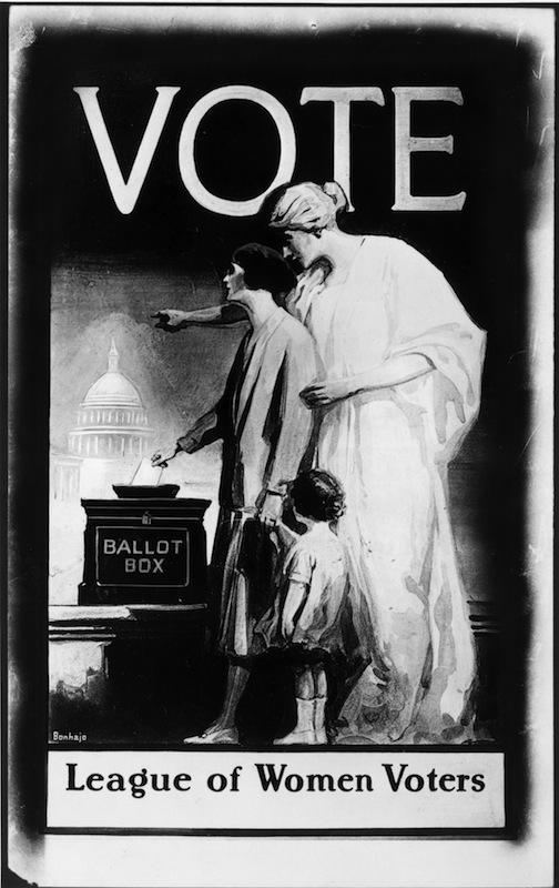 A poster, published by the League of Women Voters, urging women to use the vote which the 19th amendment gave them, from circa 1920 (MPI / Getty Images)