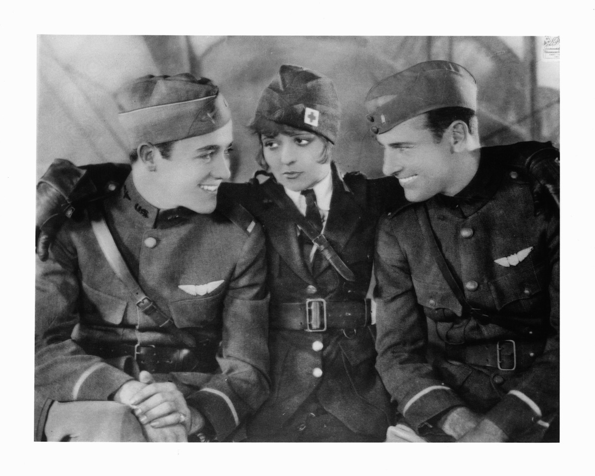 Charles 'Buddy' Rogers, Clara Bow, and Richard Arlen in publicity portrait for the film 'Wings' (Michael Ochs Archives / Getty Images)