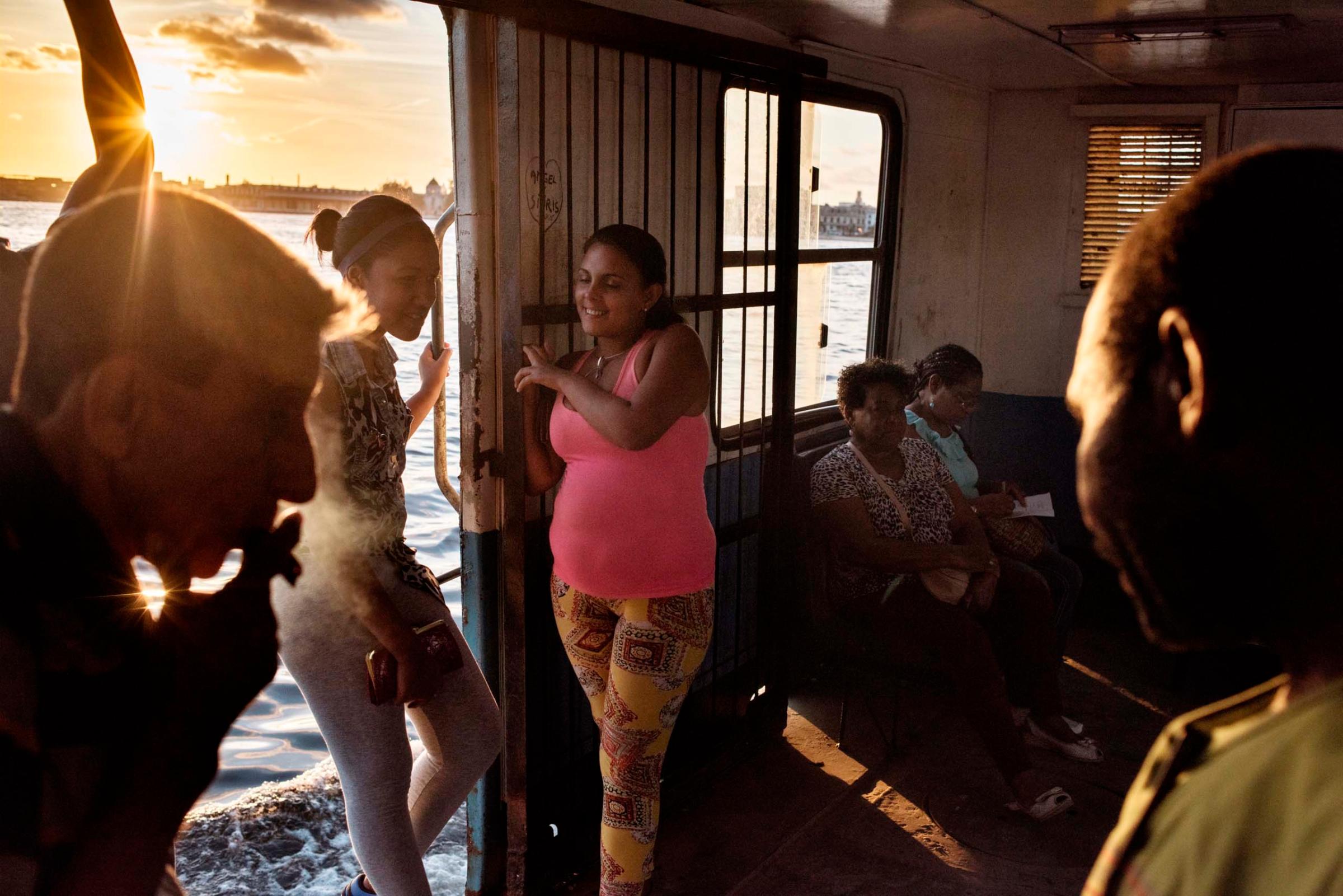 A ferry transports passengers between Havana and Casablanca, across Havana Bay, Jan. 2015.Yuri Kozyrev—NOOR for TIME