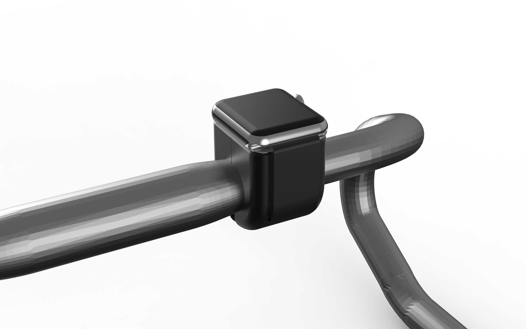 The CyClip The self-described  world's first handlebar adapter for the Apple Watch  allows you to mount your device to your bike, moped or motorcycle to receive hands-free directions, trip computing or other information (at your own risk). Pricing details haven't been announced yet.