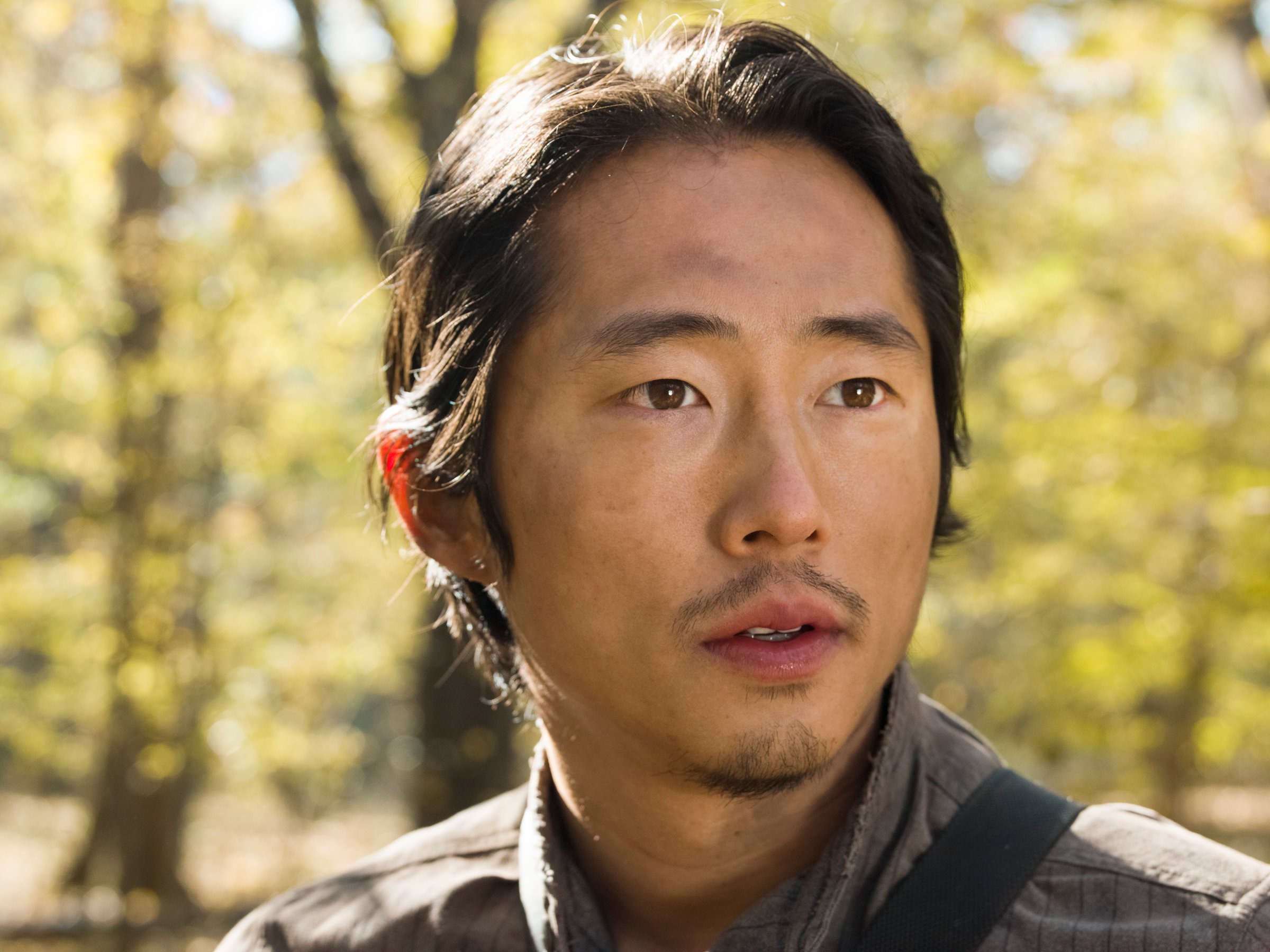 Steven Yeun as Glenn Rhee - The Walking Dead _ Season 5B, Fog Gallery - Photo Credit: Ben Leuner/AMC