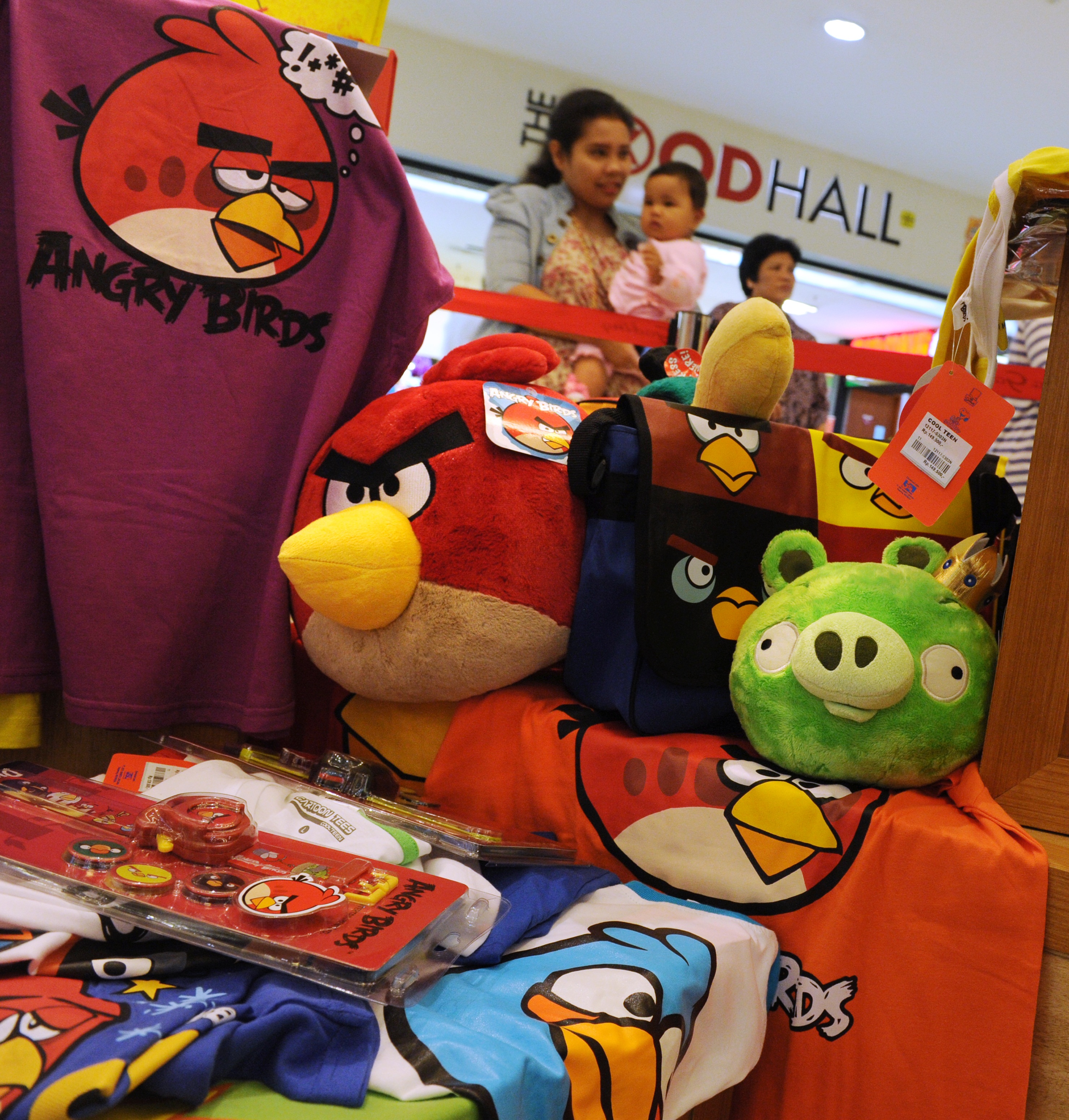 "Angry Birds" merchandise displayed in Jakarta, Indonesia in 2012.